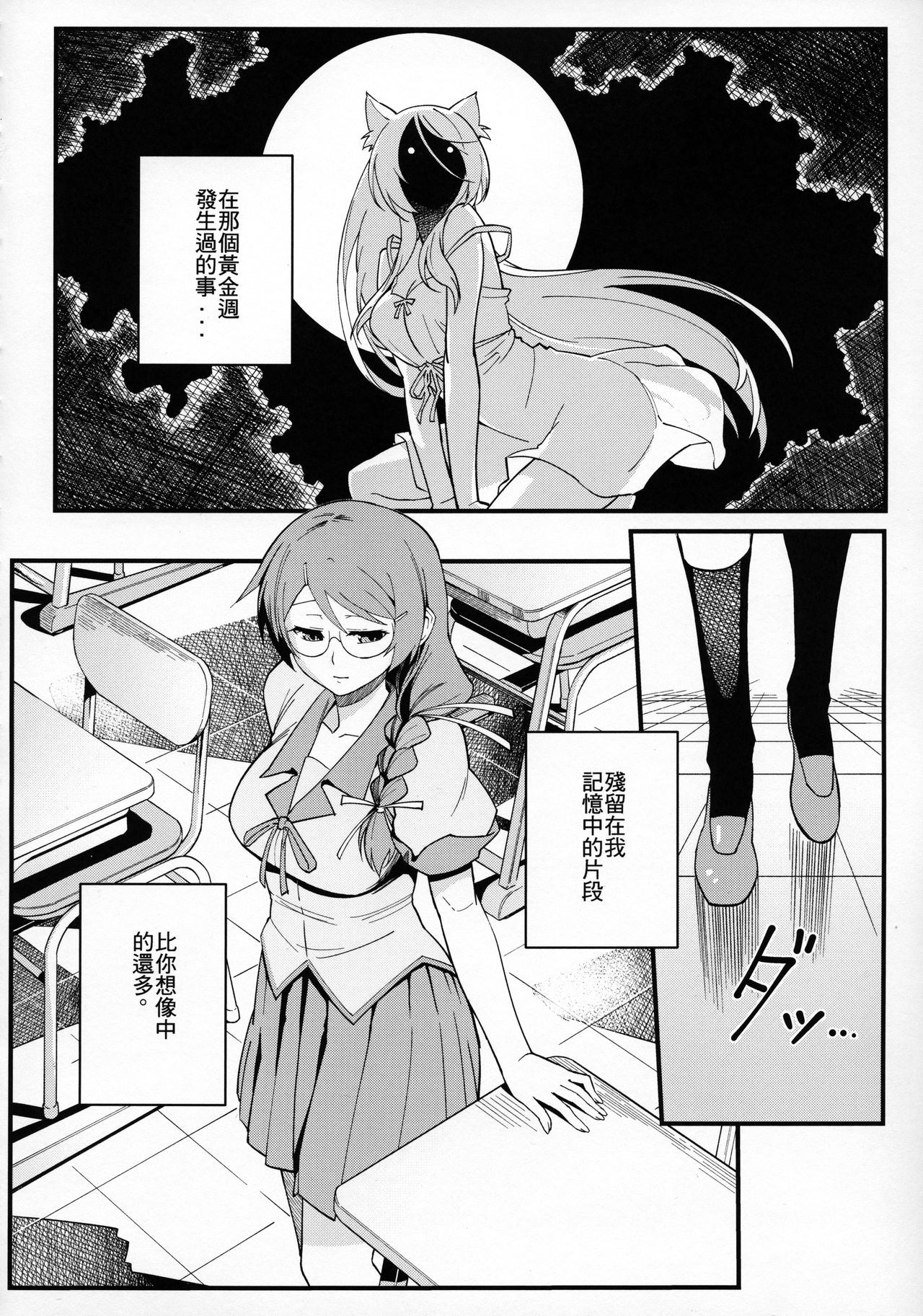 (FF29) [Kayoudou (Shouka)] Hanekawa BLACK (Bakemonogatari) [Chinese] page 7 full