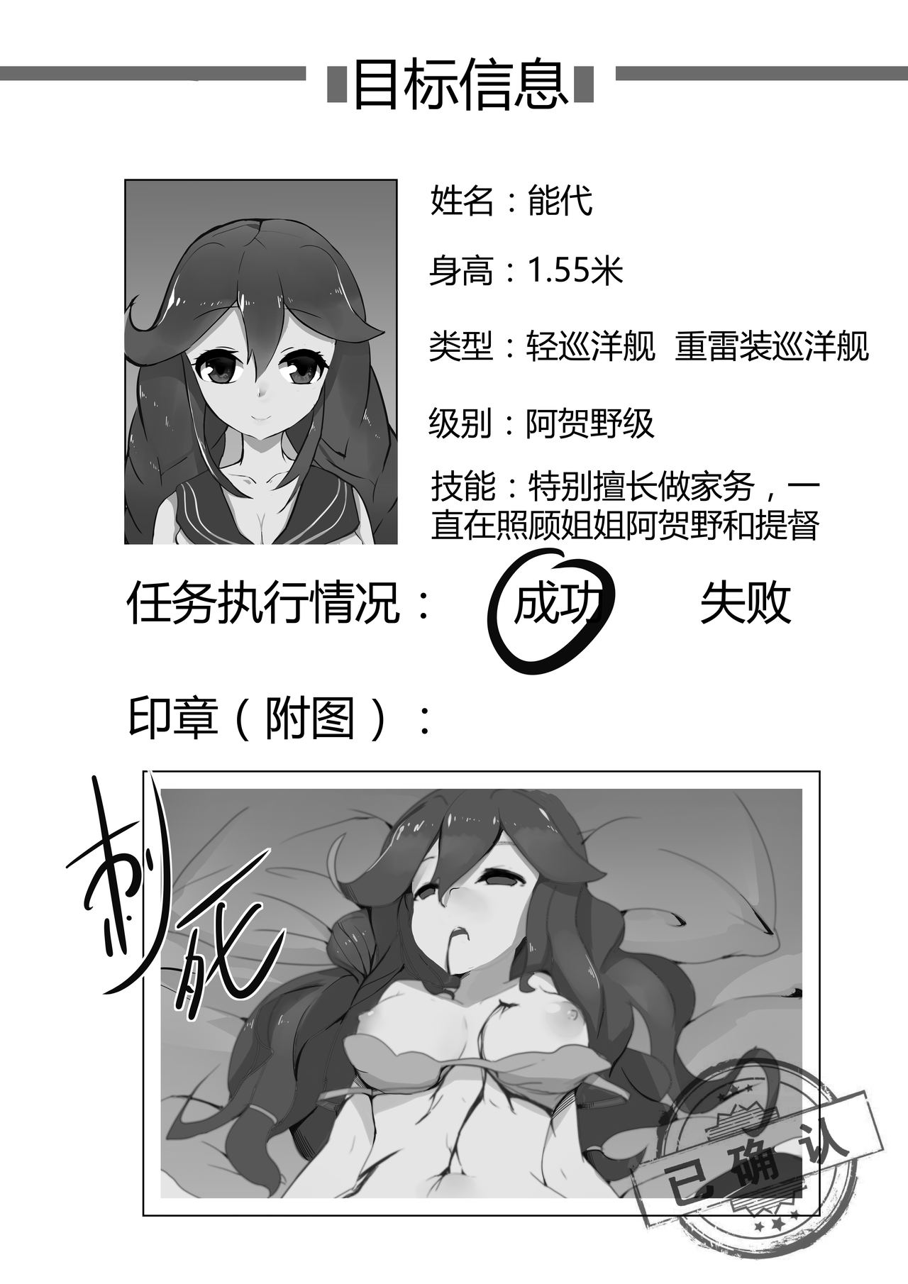 [personality] First Blood Noshiro Shikan (Kantai Collection -KanColle-) [Chinese] [Decensored] page 4 full