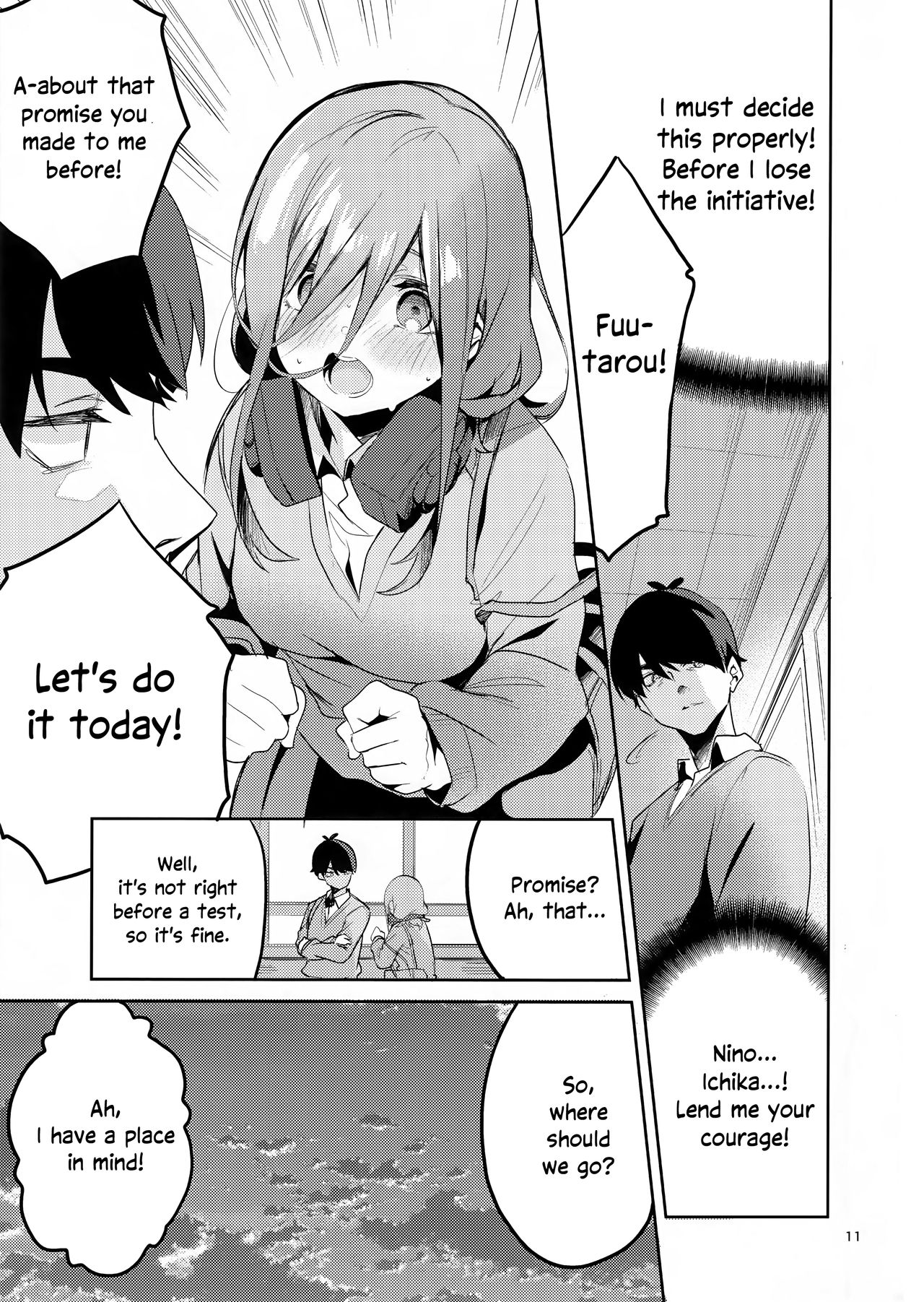 (C96) [Circle-FIORE (Ekakibit)] Miku no Baai | Miku's Situation (Gotoubun no Hanayome) [English] page 10 full