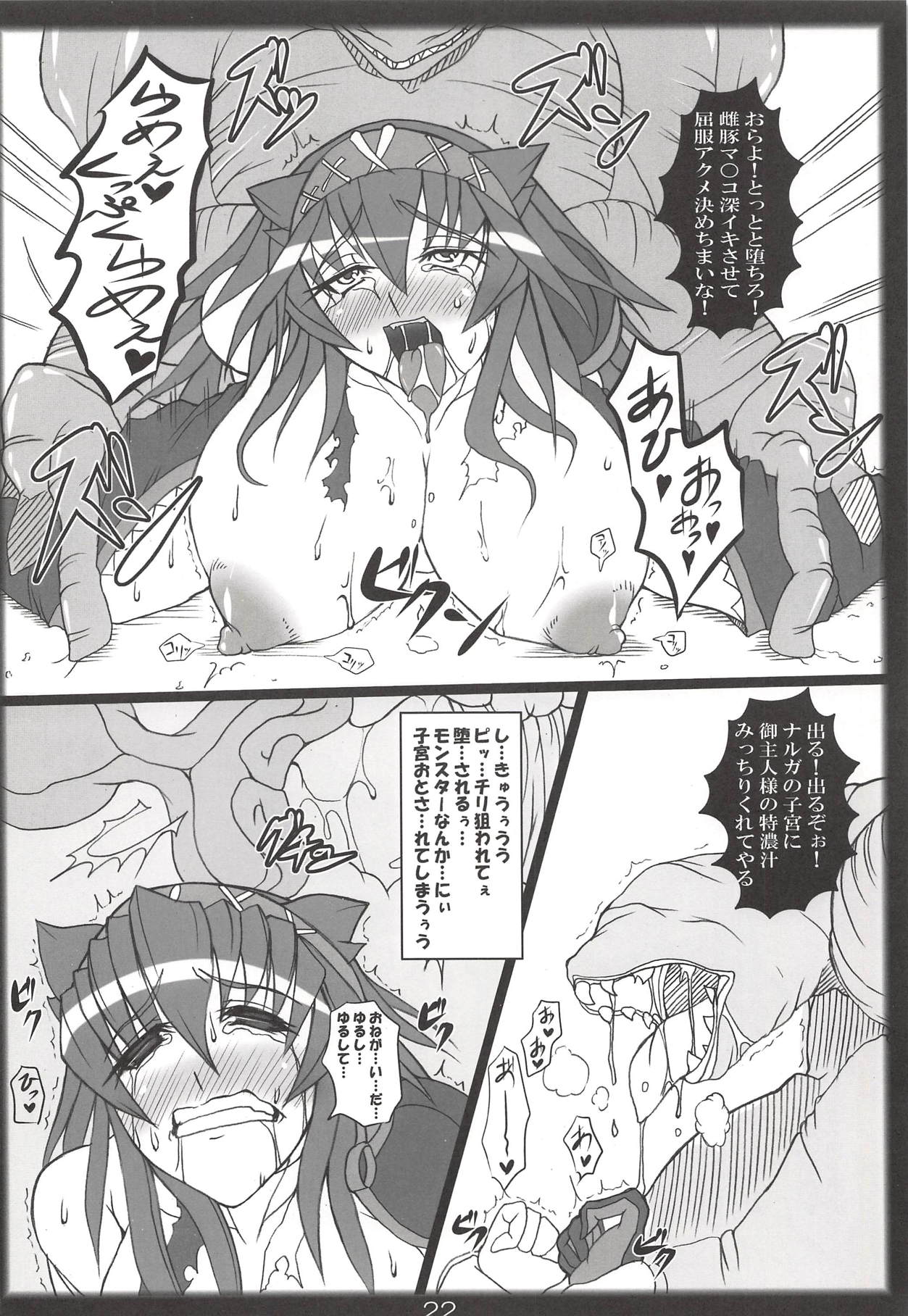 (C77) [Katamimi Buta (Kan Koromoya)] Nar x Mon F (Monster Hunter) page 21 full