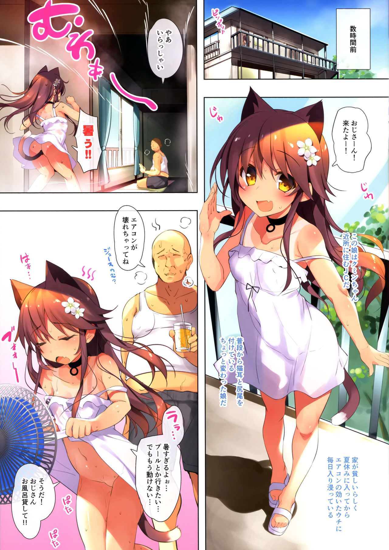 (C96) [Neko Gosho (Yanagi Yuu)] Neko Neko Note 5 AirCon ga Kowareta Heya de Asedaku Sex Suru Hon page 7 full