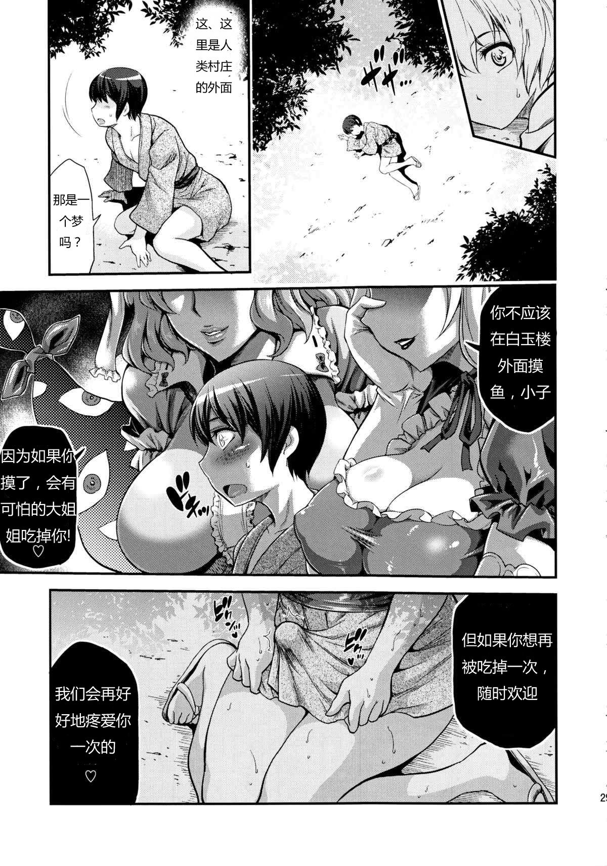 (C83) [Musashi-dou (Musashino Sekai)] Futanarix Touhou - Mayohiga hen (Touhou Project) [Chinese] [发光的逗号汉化组] page 28 full