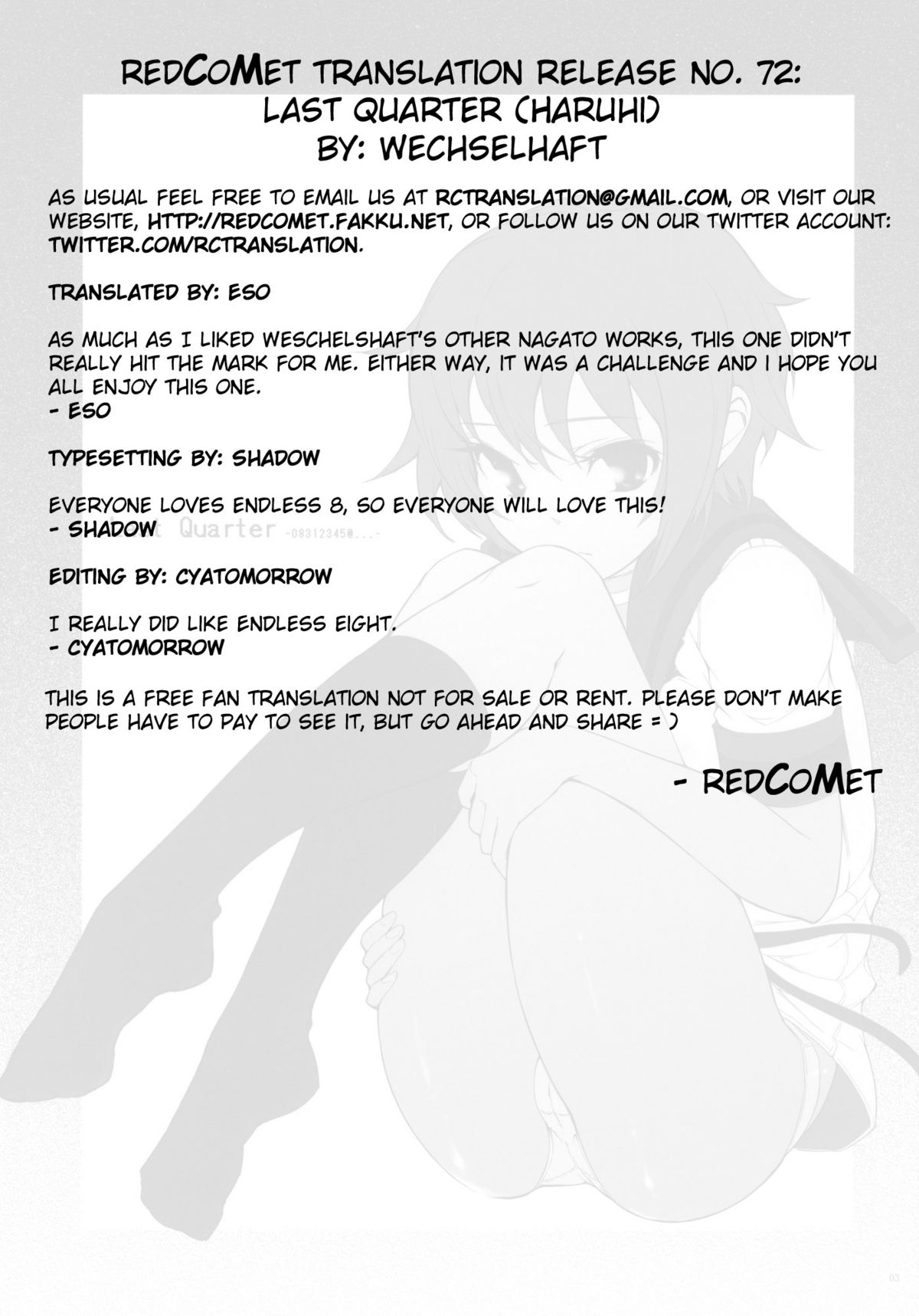 (C77) [Wechselhaft (Kima-gray)] Last Quarter (The Melancholy of Haruhi Suzumiya) [English] [redCoMet] page 3 full