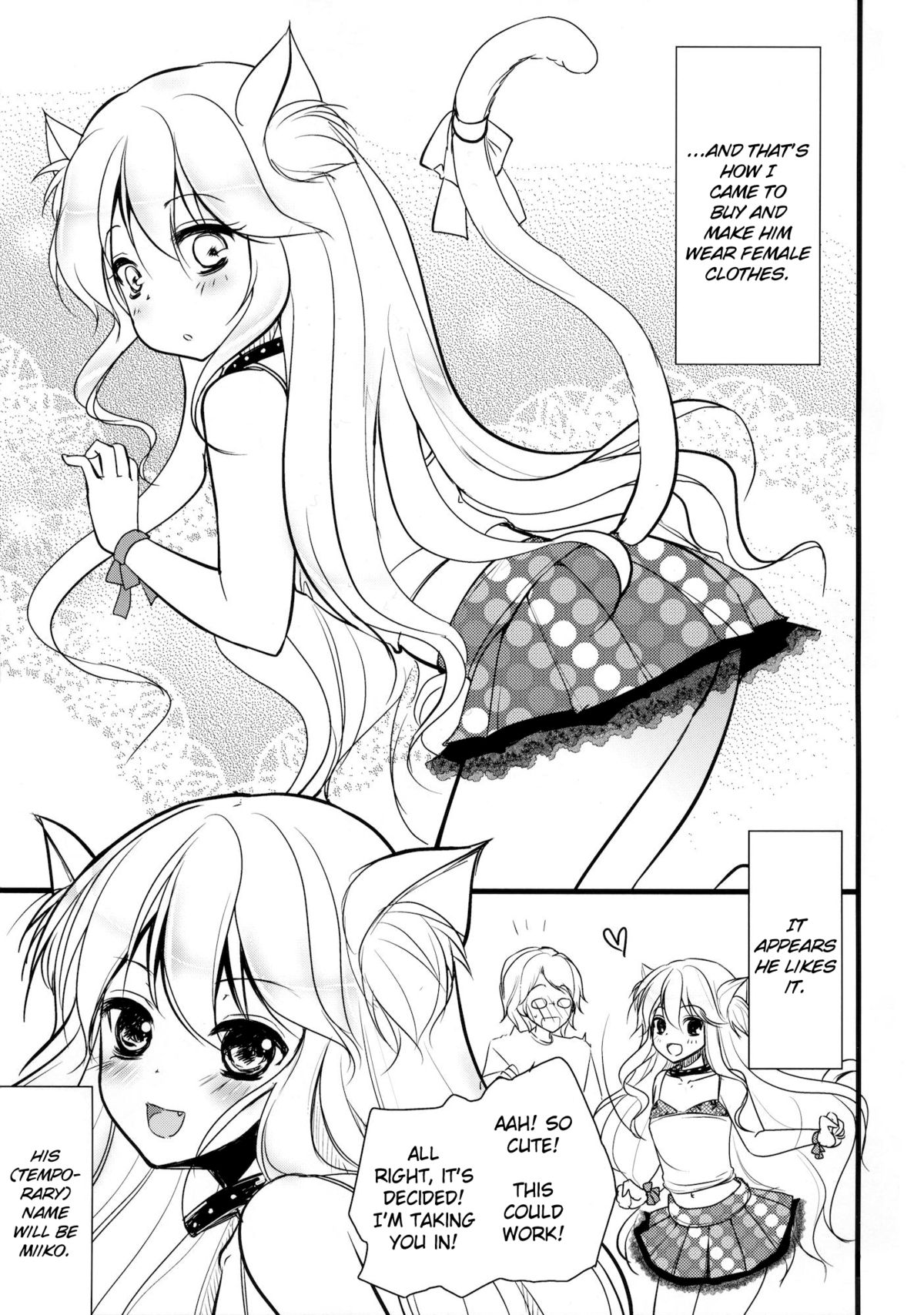 (C81) [chocolate Lv.5 (Dynamite moca)] Nekomimi Josou Shounen Shiiku Nikki | How to raise a crossdressing catboy [English] =SW= page 4 full