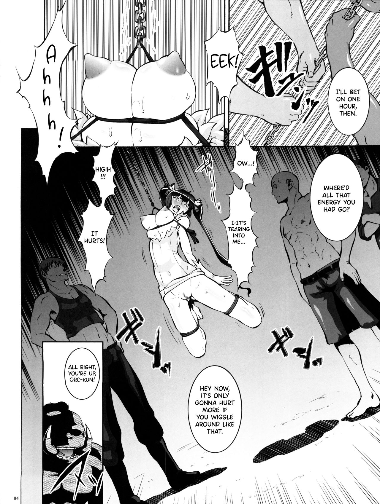 (COMIC1☆9) [Tsurikichi Doumei (Umedama Nabu)] Danmachi (Dungeon ni Deai o Motomeru no wa Machigatteiru Darou ka) [English] {Hennojin} page 4 full