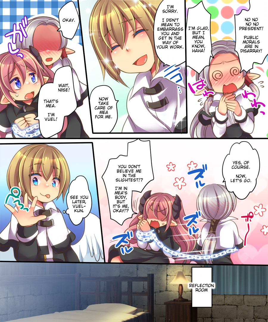 [Amuai Okashi Seisakusho (Shiki Tenki, Reitou Mikan)] Soshite Tenshi-kun to Succubus-chan wa Irekawaru | Angel-kun and Succubus-chan are Swapped [English] page 5 full