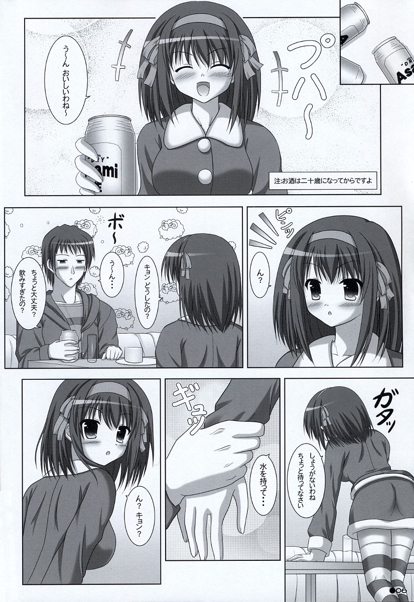 (C73) [Turning Point (Uehiro)] Harukyon no Ecchi Hon 6 (The Melancholy of Haruhi Suzumiya) page 5 full