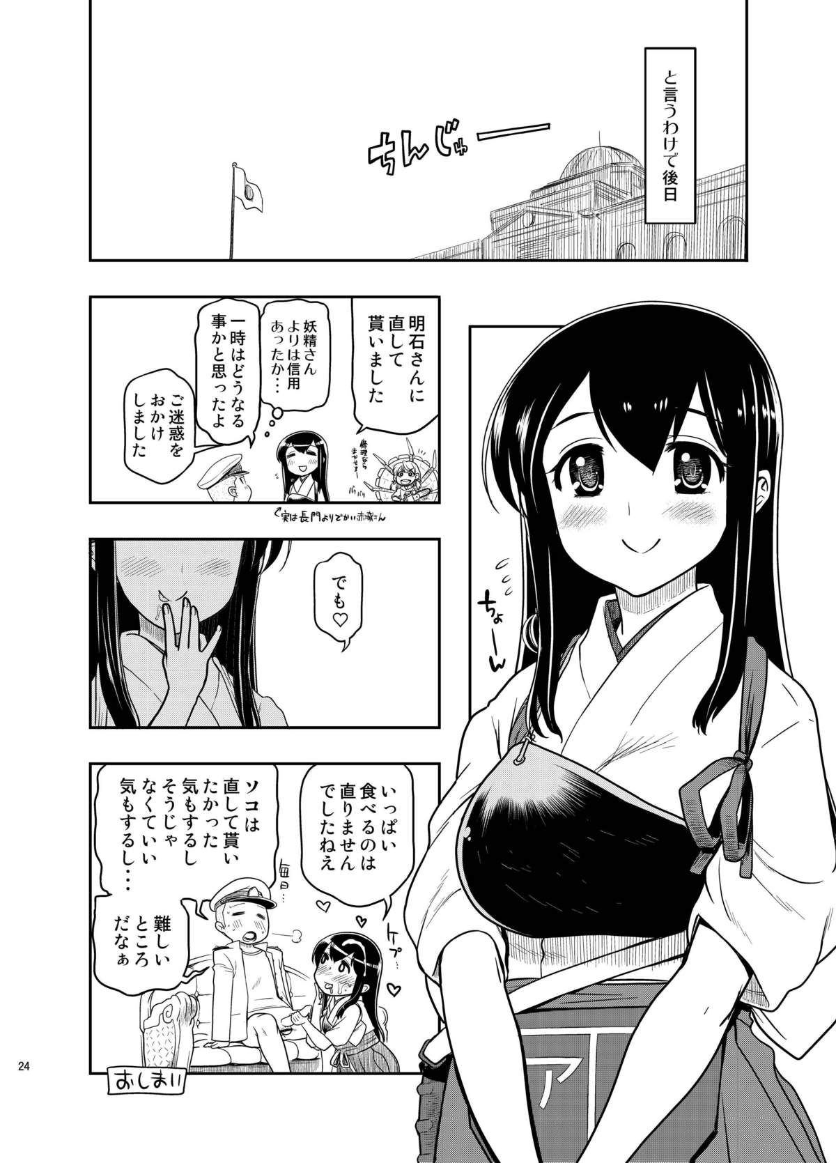 [Matsumoto Drill Kenkyuujo (Naganoon, Kazumi Yoshiyuki)] Oshiri no Ookii Akagi-san ni Oishiku Itadakaremashita (Kantai Collection -KanColle-) [Digital] page 23 full