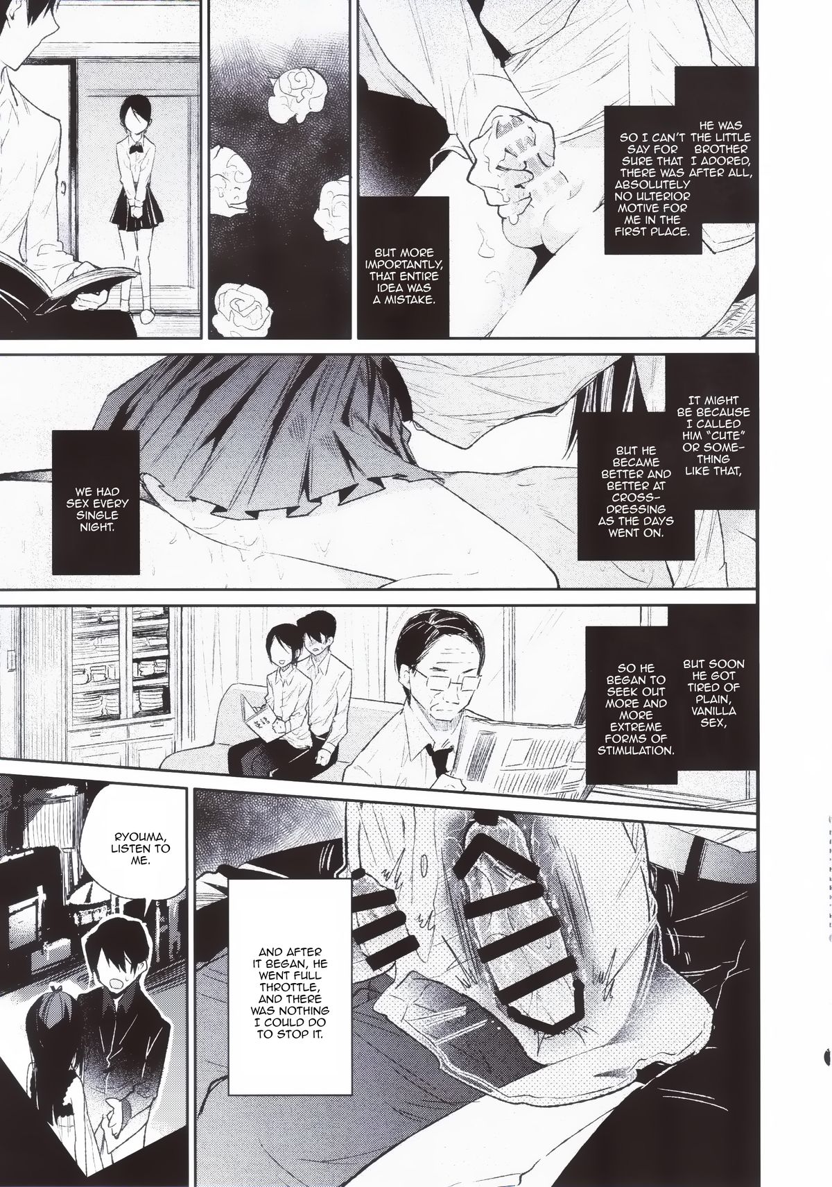 (Futaket 10.5) [Sakusaku Kangen Noushuku (Matashita Kintama)] Haitoku Josou Otouto no Inran Jojishi - Jikka Hen [English] [Mysterymeat3] page 8 full