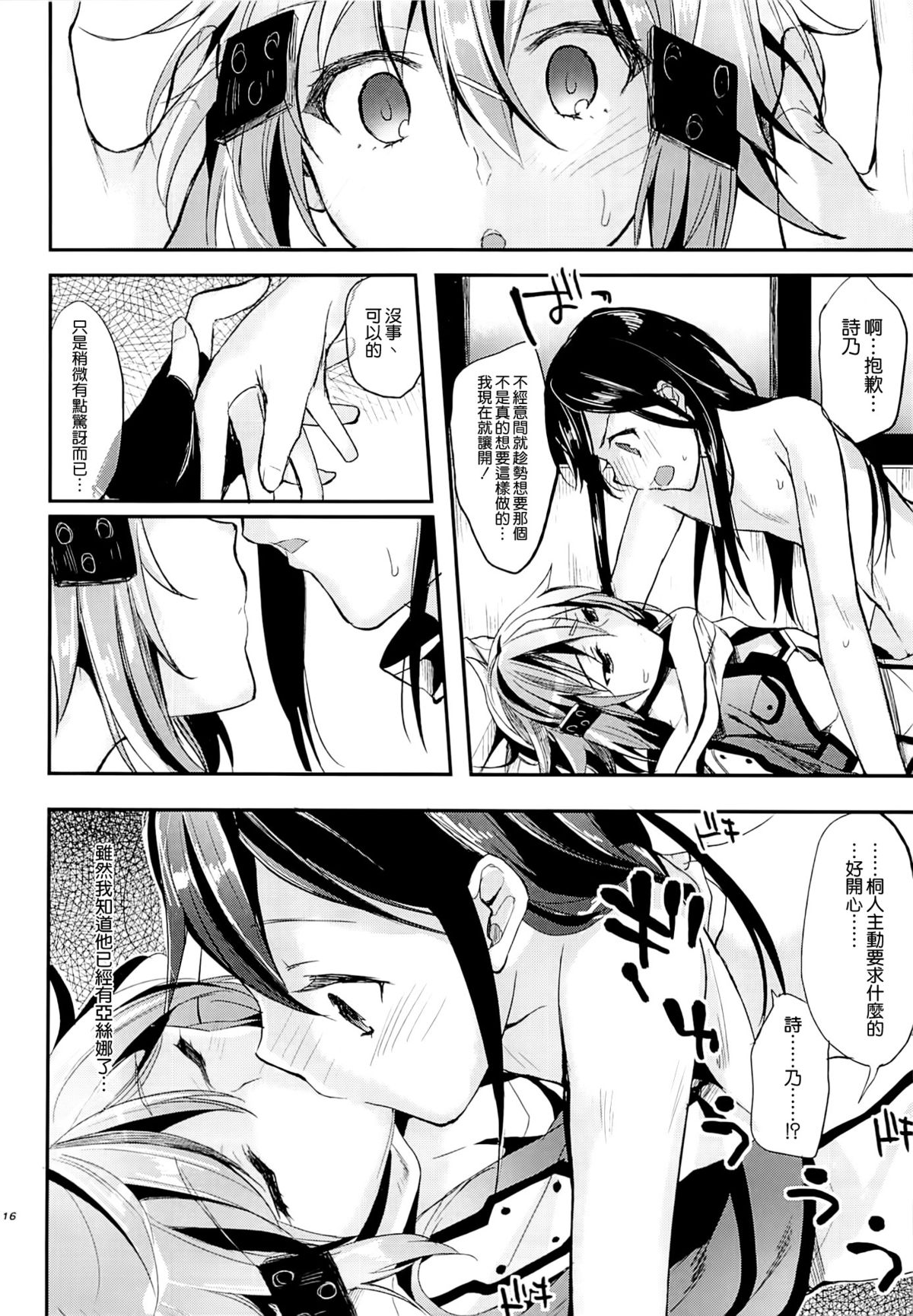 (C86) [Kawaisounako (Ichino, Yuyu)] Yosokusen o Koete (Sword Art Online) [Chinese] [空気系☆漢化] page 15 full