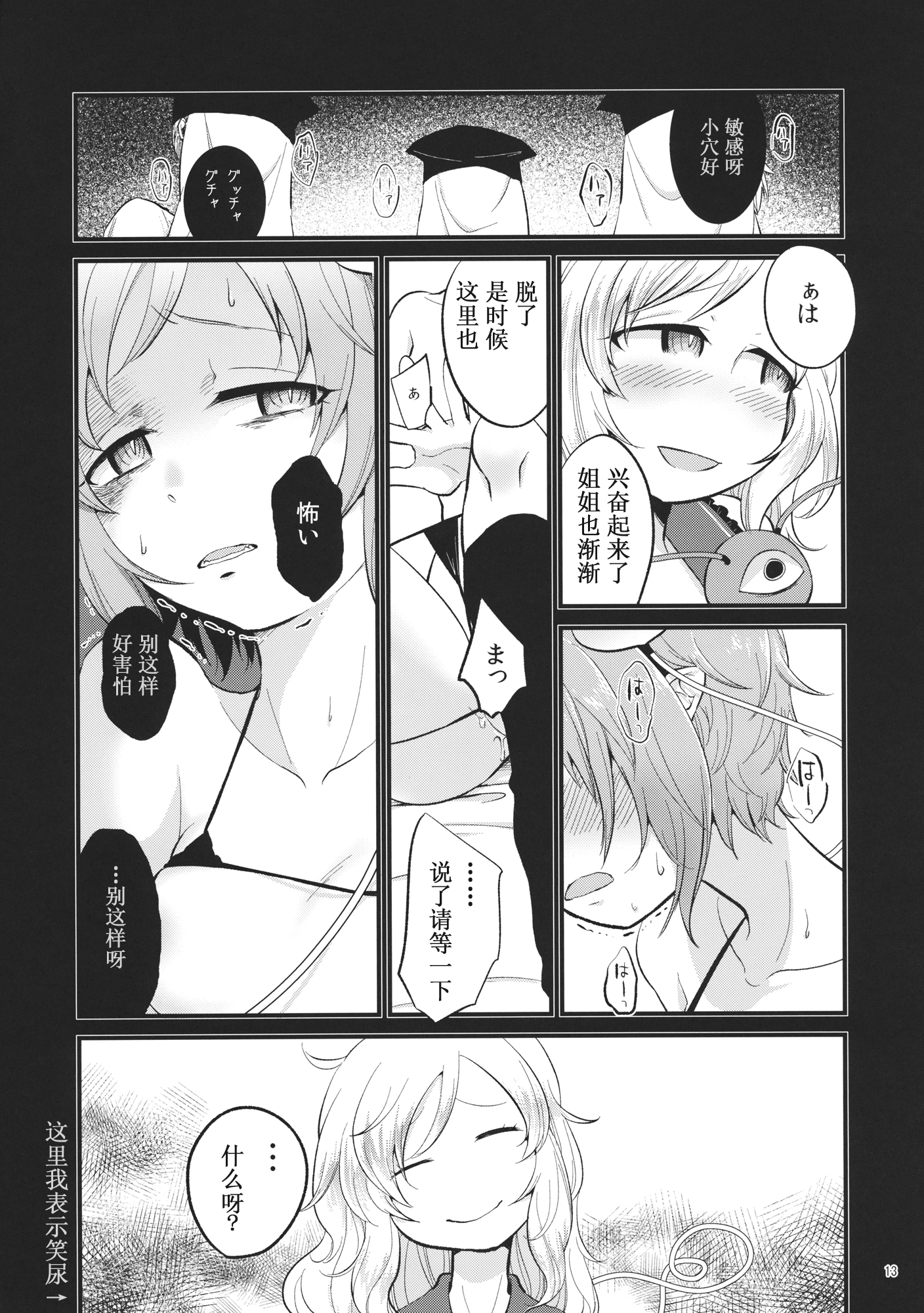 (C88) [tuiteyukenuyo (Zo)] Aka to Ao no Circus (Touhou Project) [Chinese] [名字还没起的汉化组] page 12 full