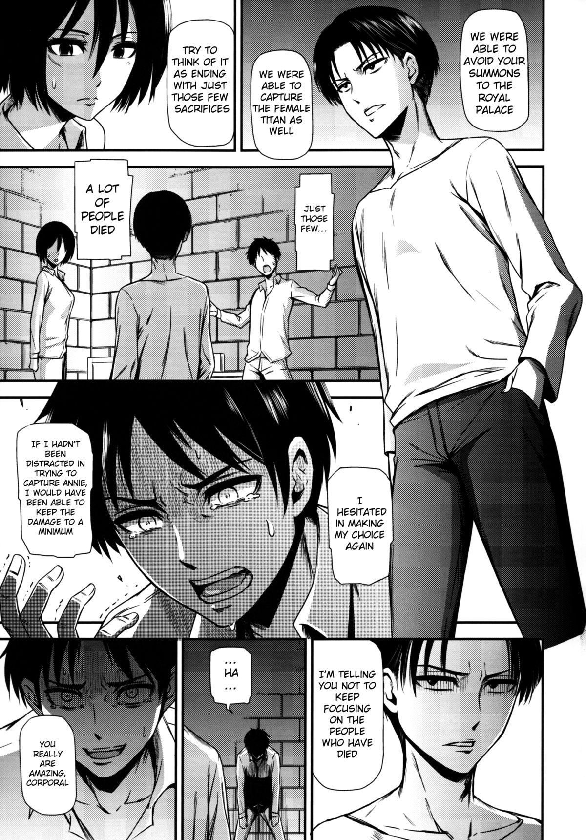 (C86) [Kiyosumi Hurricane (Kiyosumi Hurricane)] Gekishin San | Firing Pin 3 (Shingeki no Kyojin) [English] {doujin-moe.us} page 6 full