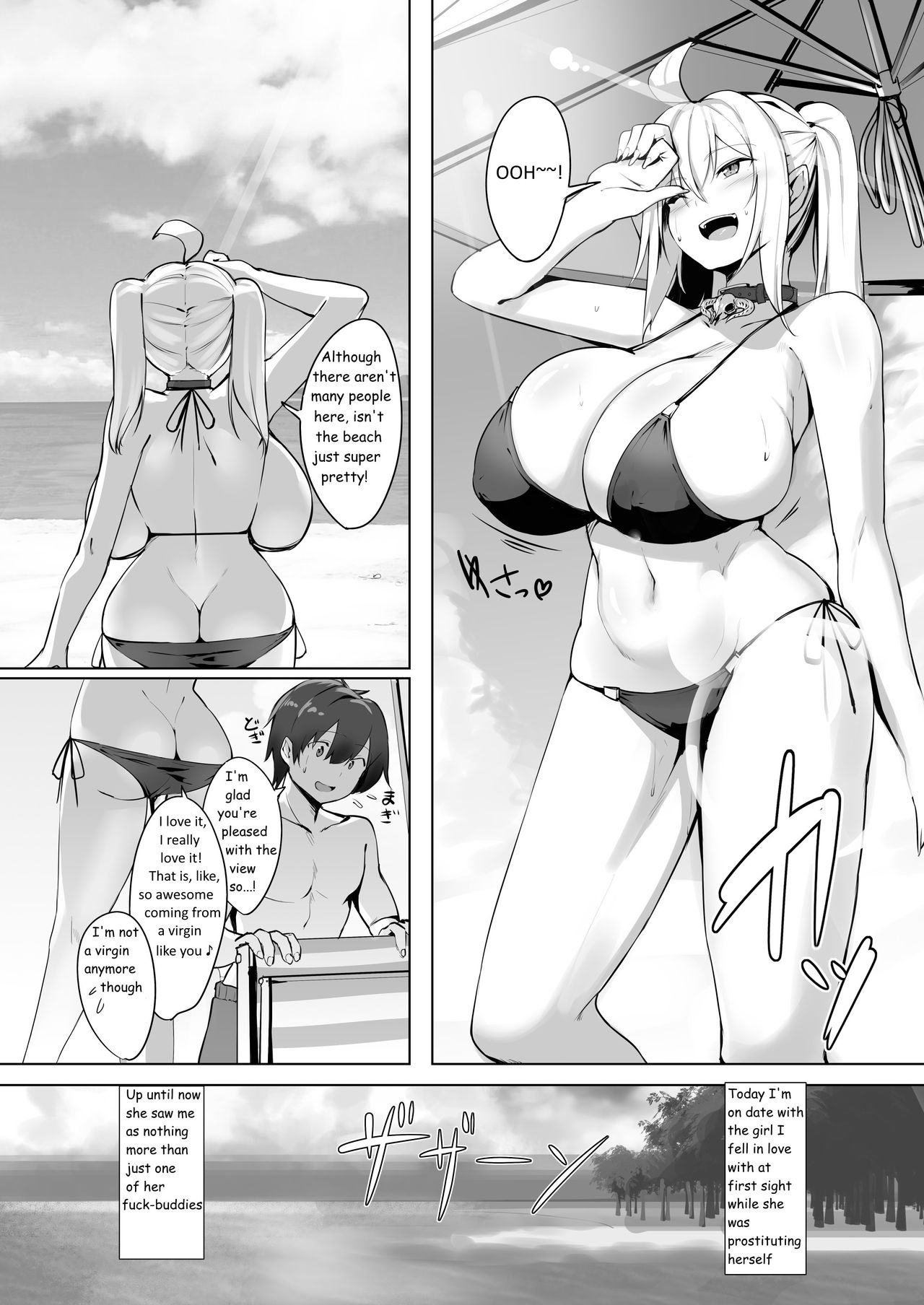 [Kilometer (Kirome)] Bakunyuu Gal to Umi H Shitee!! [English] [Zesturial] [Digital] page 4 full