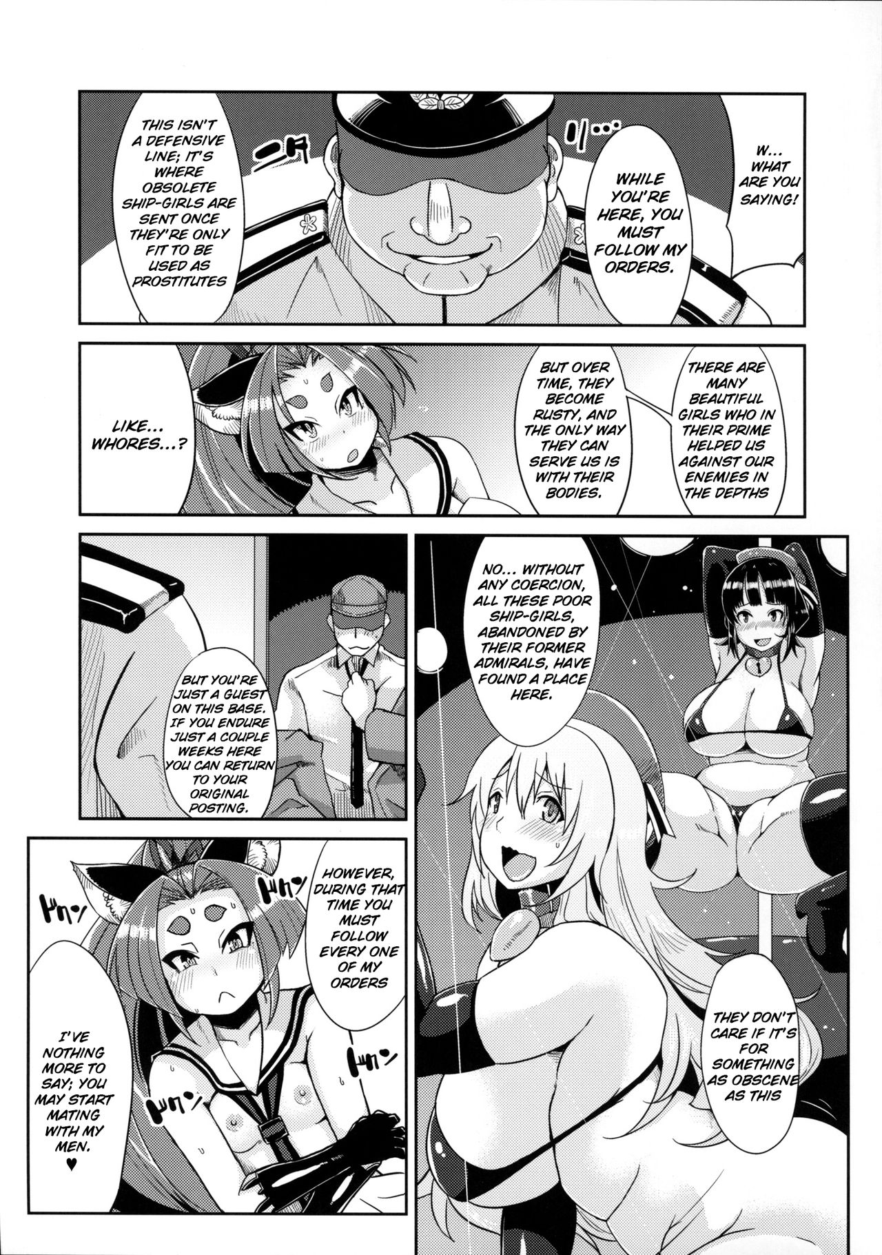 (C85) [Kuzunoha (Yumano Yuuki)] Dorei Shoufukan Hatsuharu | The Ship-Girl Hatsuharu Becomes an Enslaved Whore. (Kantai Collection -KanColle-) [English] [Raknnkarscans] page 8 full