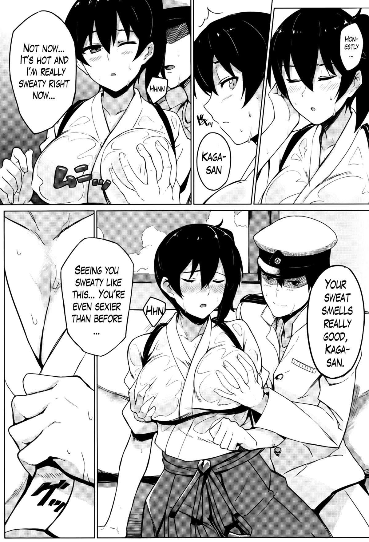 (C86) [LOFLAT (Prime)] Hishokan Kaga no Natsuyasumi | Secretary Ship Kaga's Summer Vacation (Kantai Collection -KanColle-) [English] [Lazarus H] page 4 full