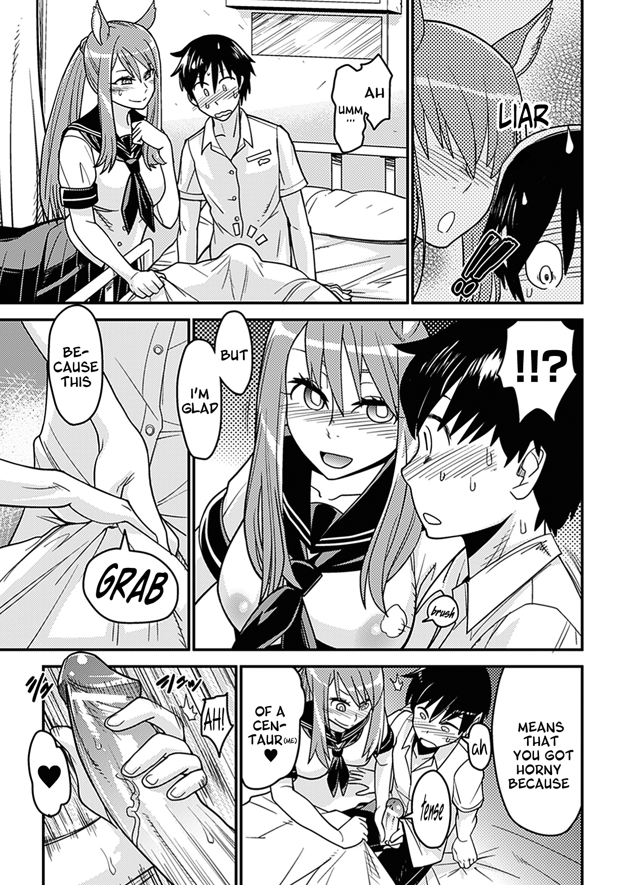 [Kuroshiki] Ja Ja Uma Sailor Fuku | Wild Horse In A School Uniform (Bessatsu Comic Unreal Monster Musume Paradise Vol. 2) [English] =LWB= [Digital] page 7 full