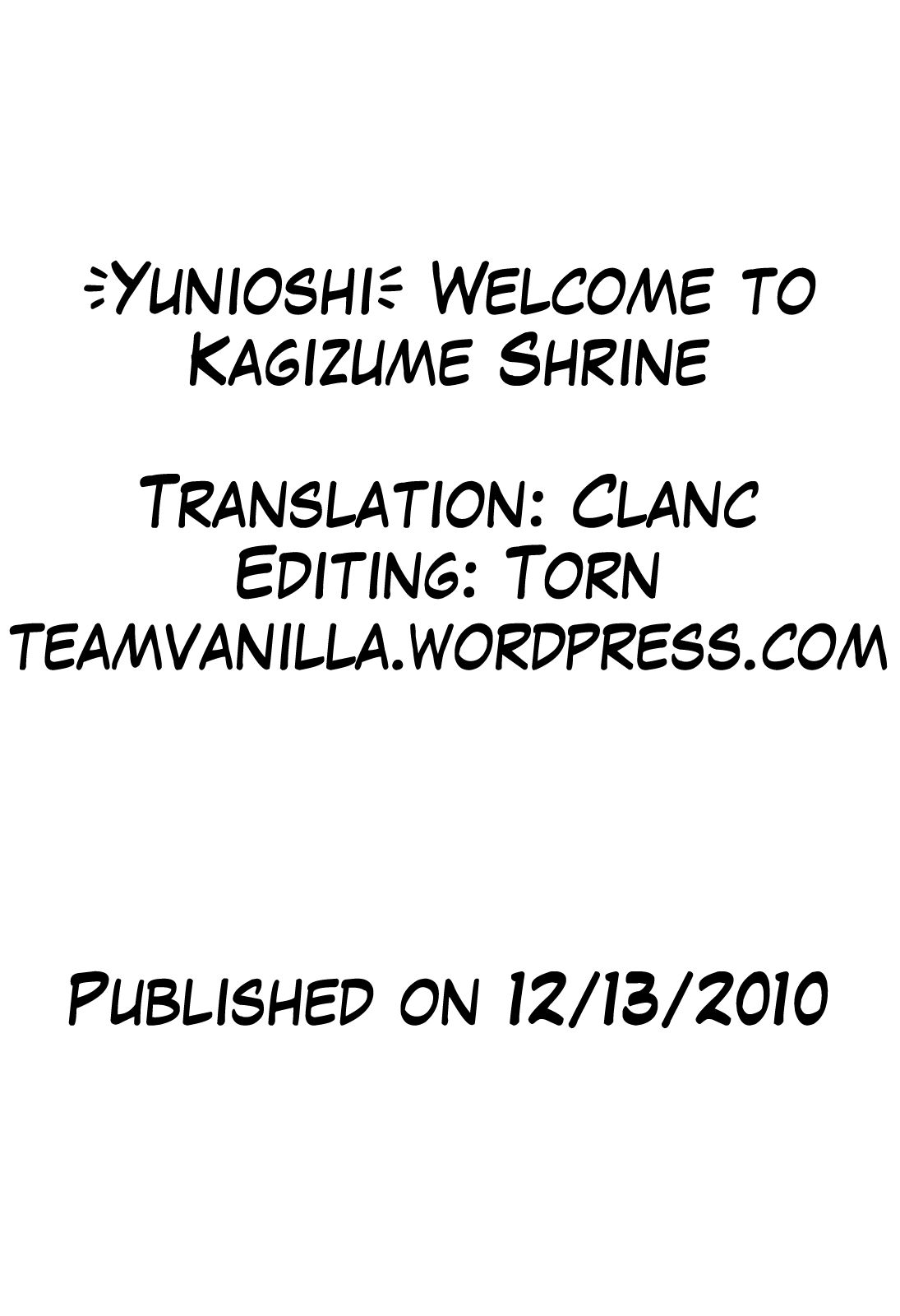 [Yunioshi] Kagizumedou e Youkoso | Welcome to Kagizume Shrine (Chijo de Yajuu) [English] =Team Vanilla= [Decensored] page 23 full