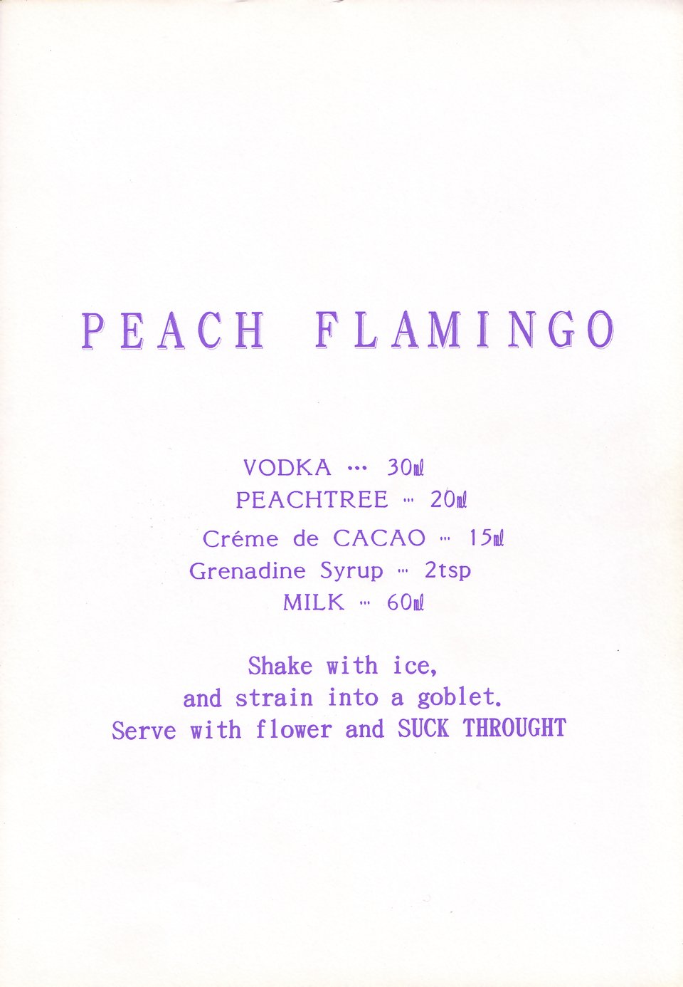 [NEU] Cocktail Menu No.6 Peach Flamingo page 60 full