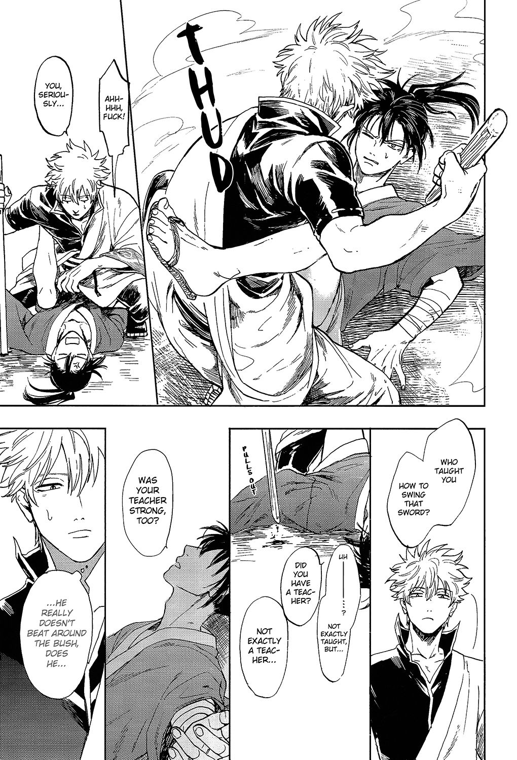 (C94) [Gekirin (Syaku)] Yowacchimauze | Become Weak (Gintama) [English] [Baragaki Scans] page 33 full