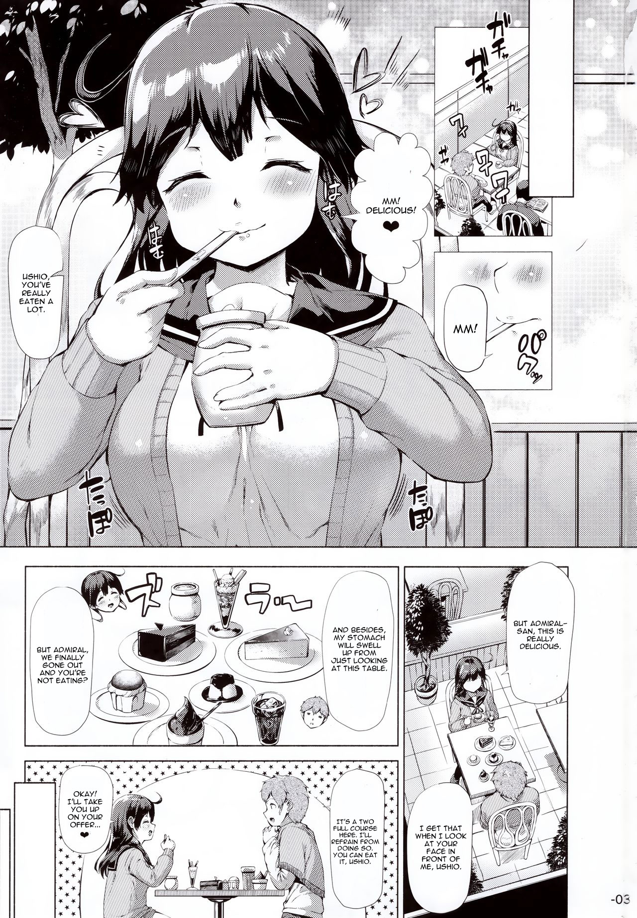 (C91) [ROCK CLIME (Danbo)] Ushio Tabegoro Tabezakari. (Kantai Collection -KanColle-) [English] [CGrascal] page 2 full