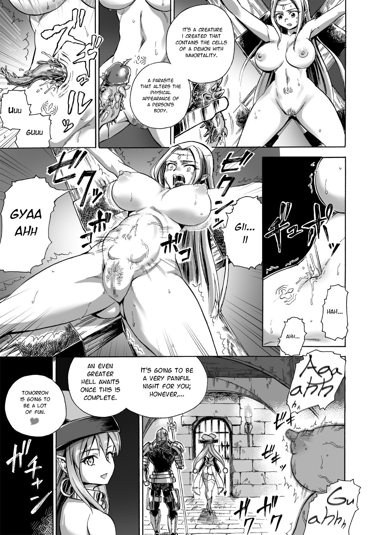 [Ido no Soko (Kei-kun)] Majo no Rakujitsu 2 -Kagyaku- | Witch's Final Hour 2 -Cruel Torture- [English] [Moko_T] page 4 full