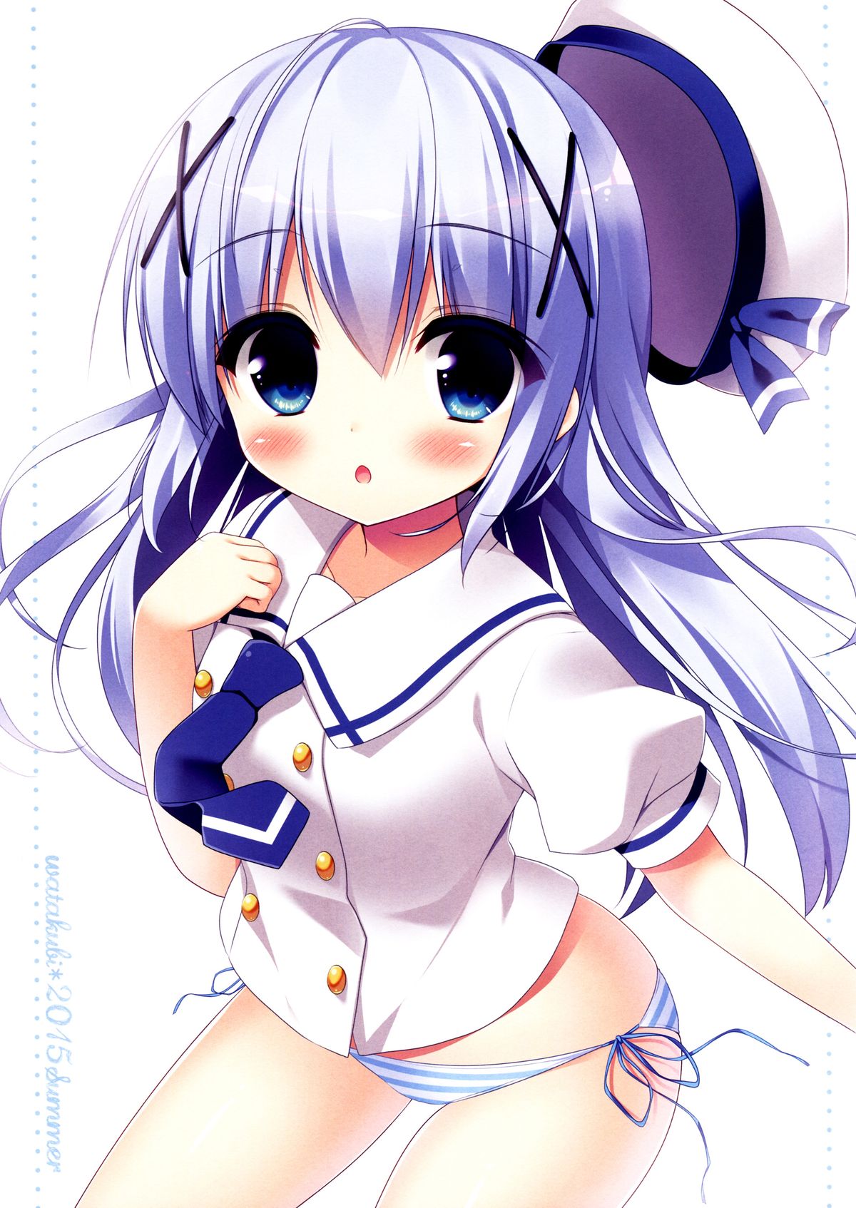 (C88) [Watakubi (Sasai Saji)] Chino-chan to Natsukaze (Gochuumon wa Usagi desu ka?) [夢之行蹤漢化組] page 2 full