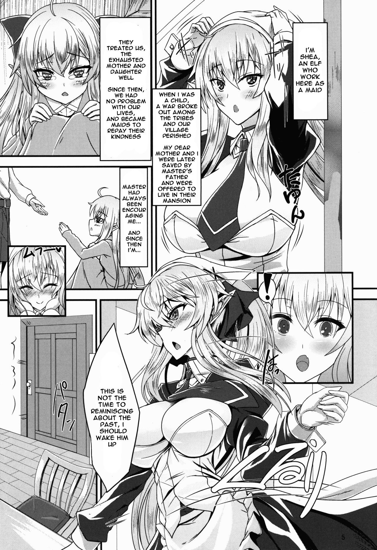 (C91) [Soronosanchi (sorono)] Suki Suki Goshujin-sama -Maid Elf-san ni Osowaretai- [English] [Spicaworks] page 5 full