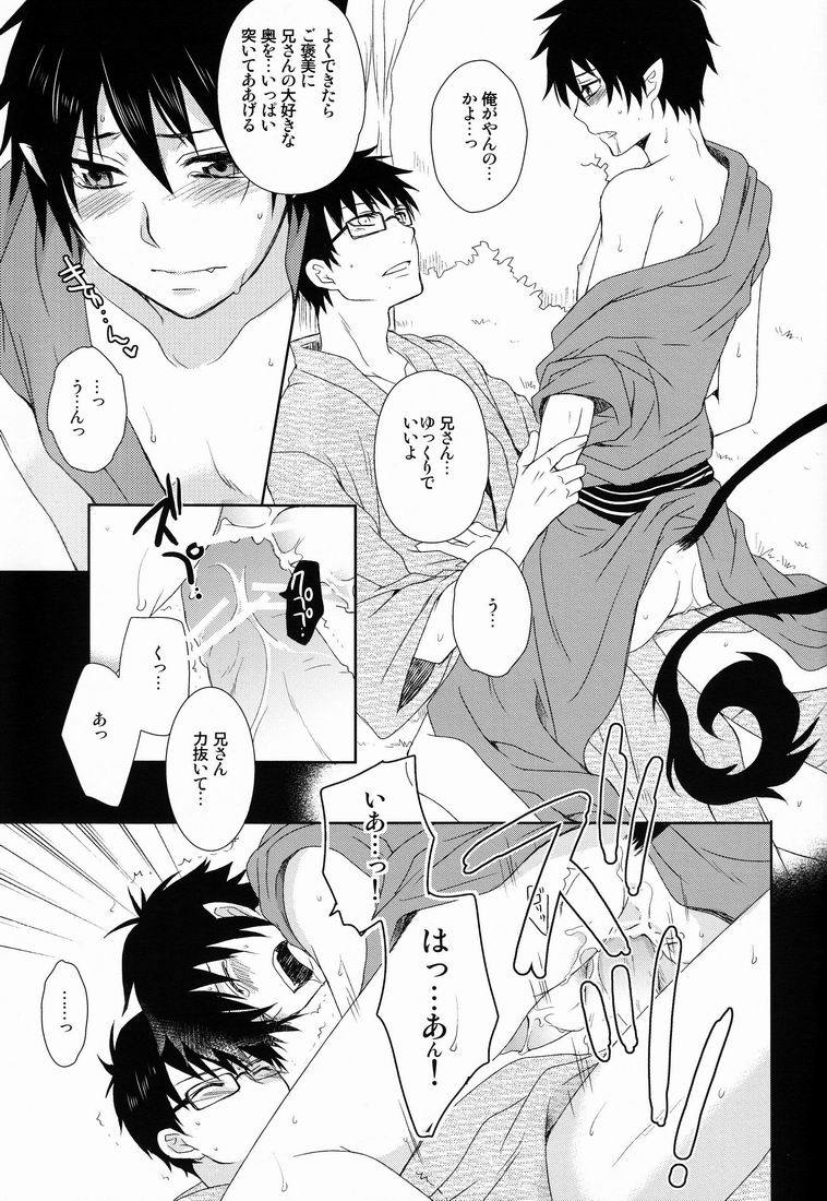 (Ao no Seiiki Lv.2) [USAKAZI. (Nanjou Tsugumi)] To Aru Ani-Baka no Exorcist 2. (Ao no Exorcist) page 18 full