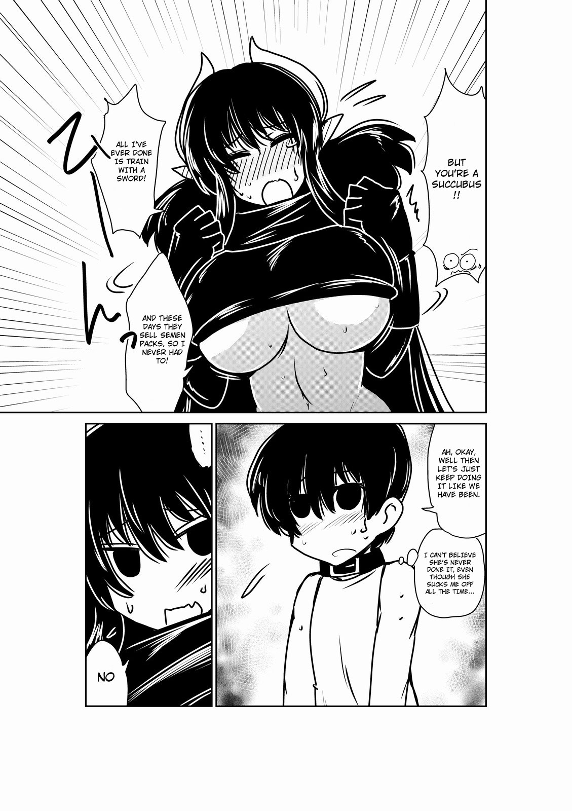 [Hroz] Succubus Kenshi to Obentou. | Lunch with a Succubus Swordswoman. [English] [4dawgz + Thetsuuyaku] [Digital] page 9 full