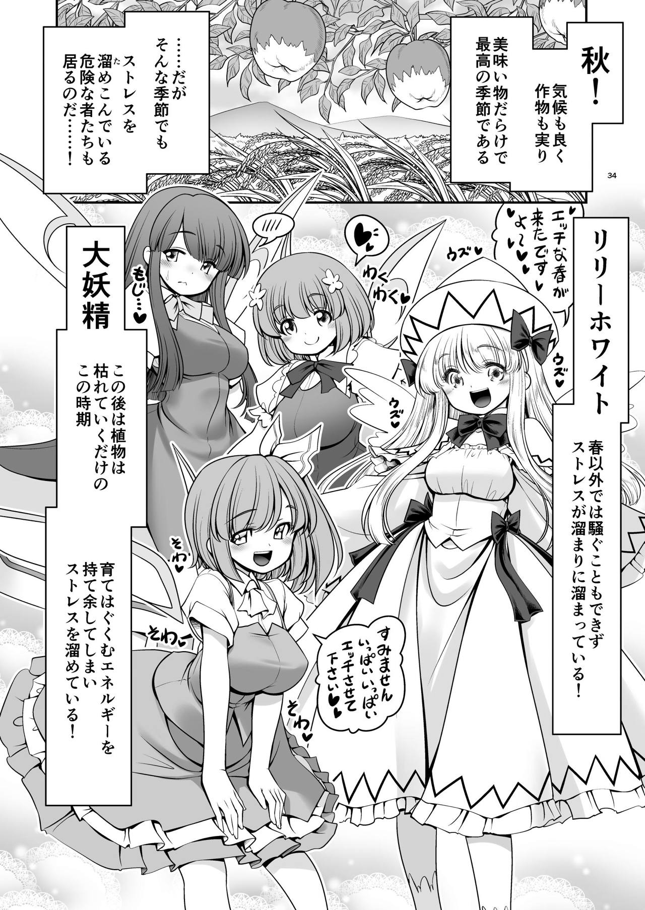[Yosutebito na Mangakaki (Tomoki Tomonori)] Nureru Kiri no Mizuumi (Touhou Project) [Digital] page 34 full