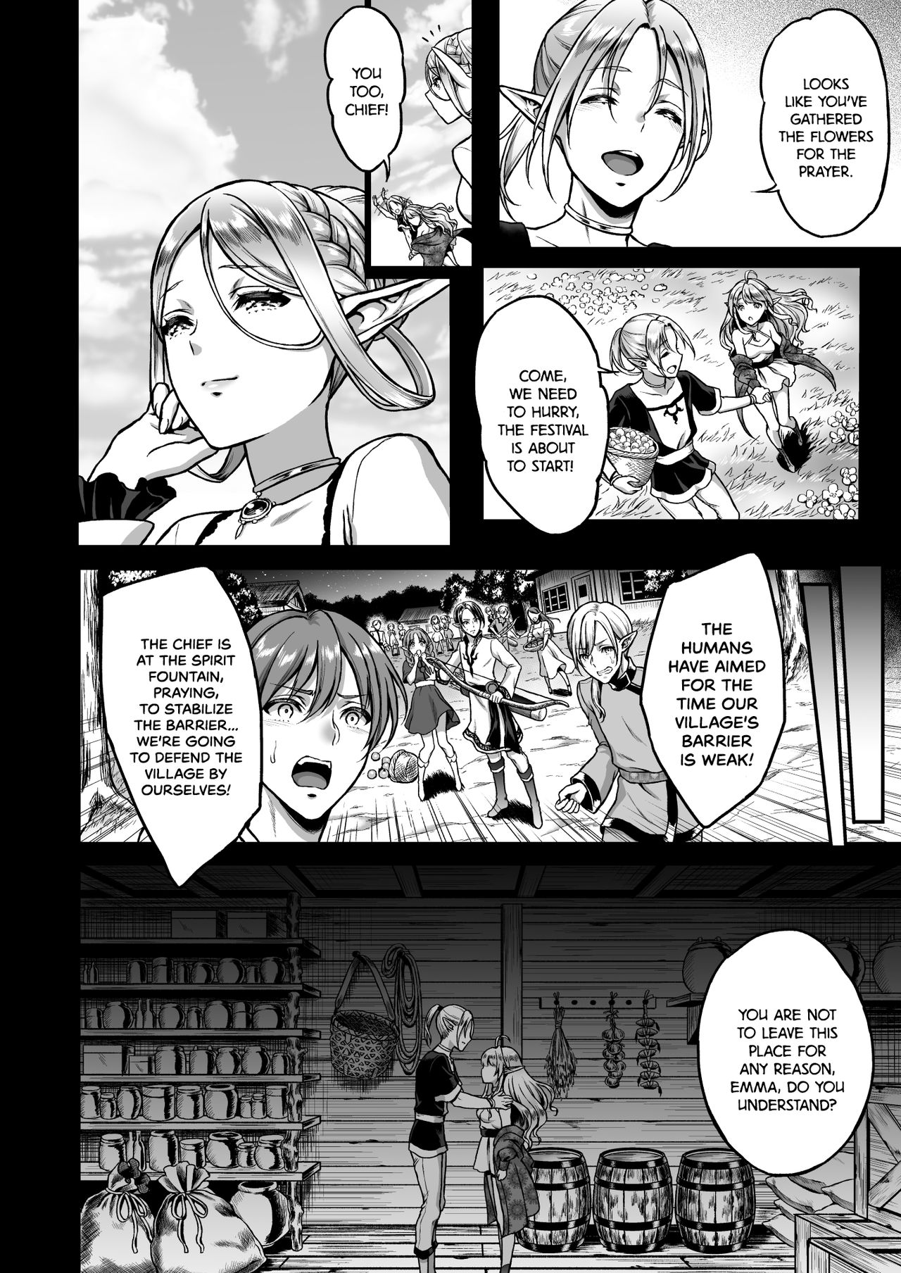 [H.B.A (Usagi Nagomu)] Tasogare no Shou Elf 2 - The story of Emma's side | The Melancholic Elf Whore 2 [BloodFever + Redlantern] [English] [Digital] page 4 full