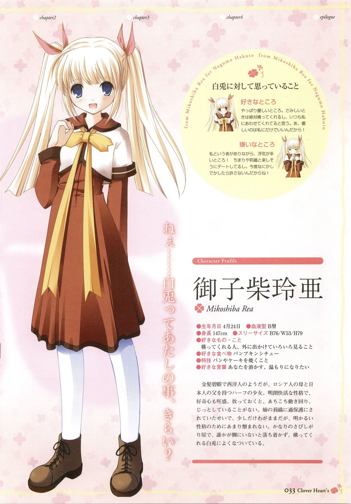 Clover Heart's Visual Fan Book page 40 full