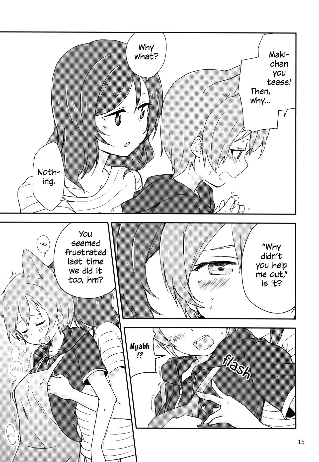 (C90) [Kurocan, Toramadara. (Itsuki Kuro, Ryuuga Ookami)] Dokodemo Issho (Love Live!) [English] [WindyFall Scanlations] page 15 full