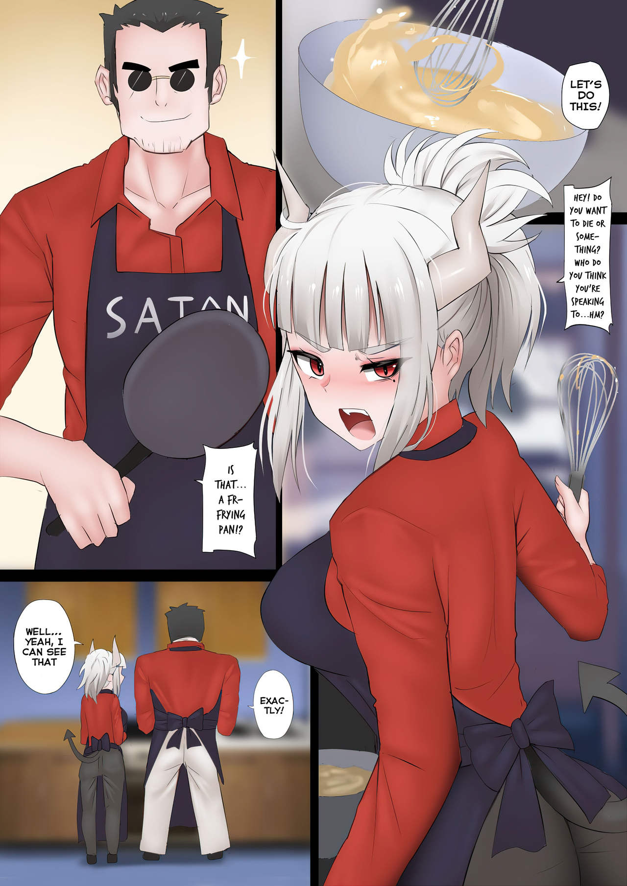 [Ginhaha] Pancakes Challenge (Helltaker) [English] [Lewdinburg] page 2 full