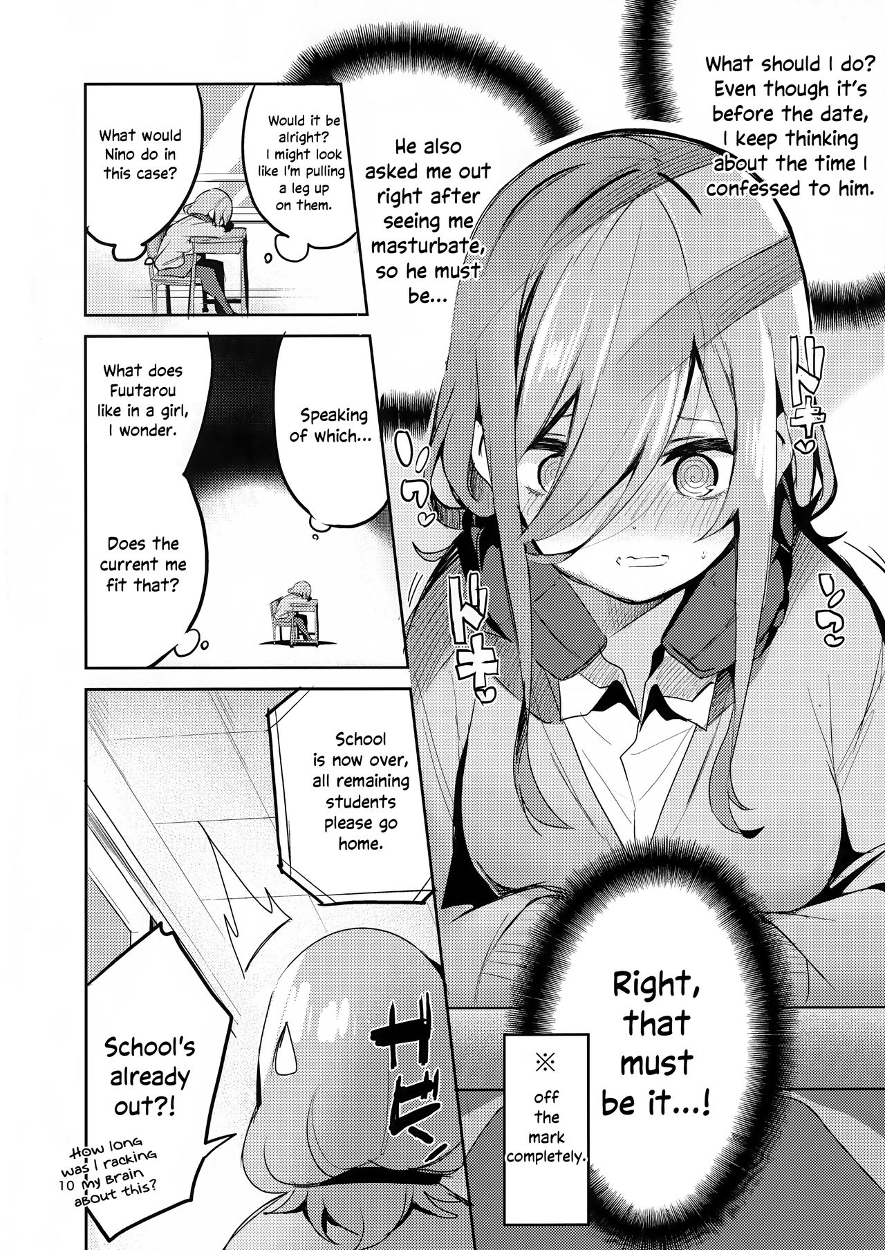 (C96) [Circle-FIORE (Ekakibit)] Miku no Baai | Miku's Situation (Gotoubun no Hanayome) [English] page 9 full