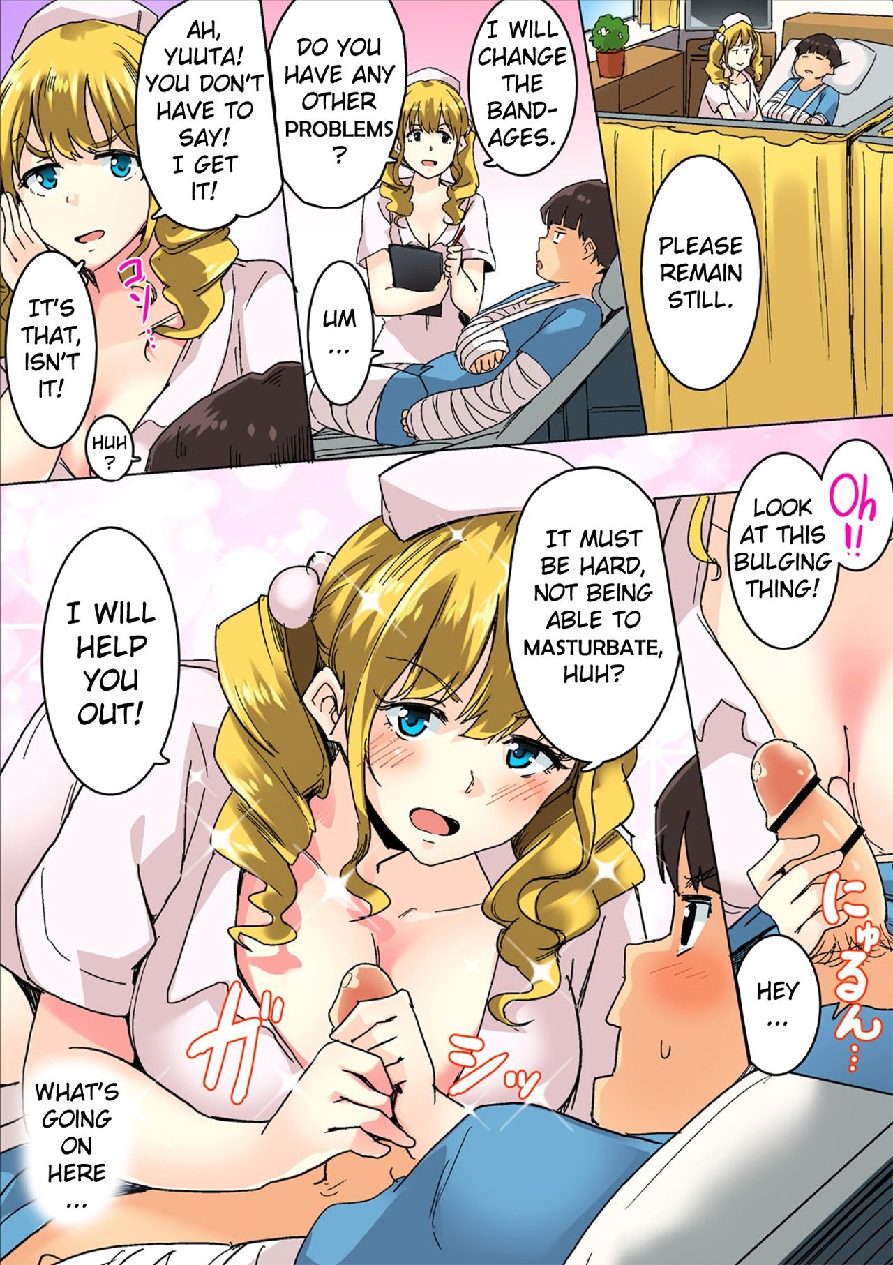 [Wakamatsu] Sundome Nurse no Monzetsu Chiryou!? Kore wa Sex de wa Naku, Ochuusha desu [Full Color] [English] [Erozbischof] page 51 full