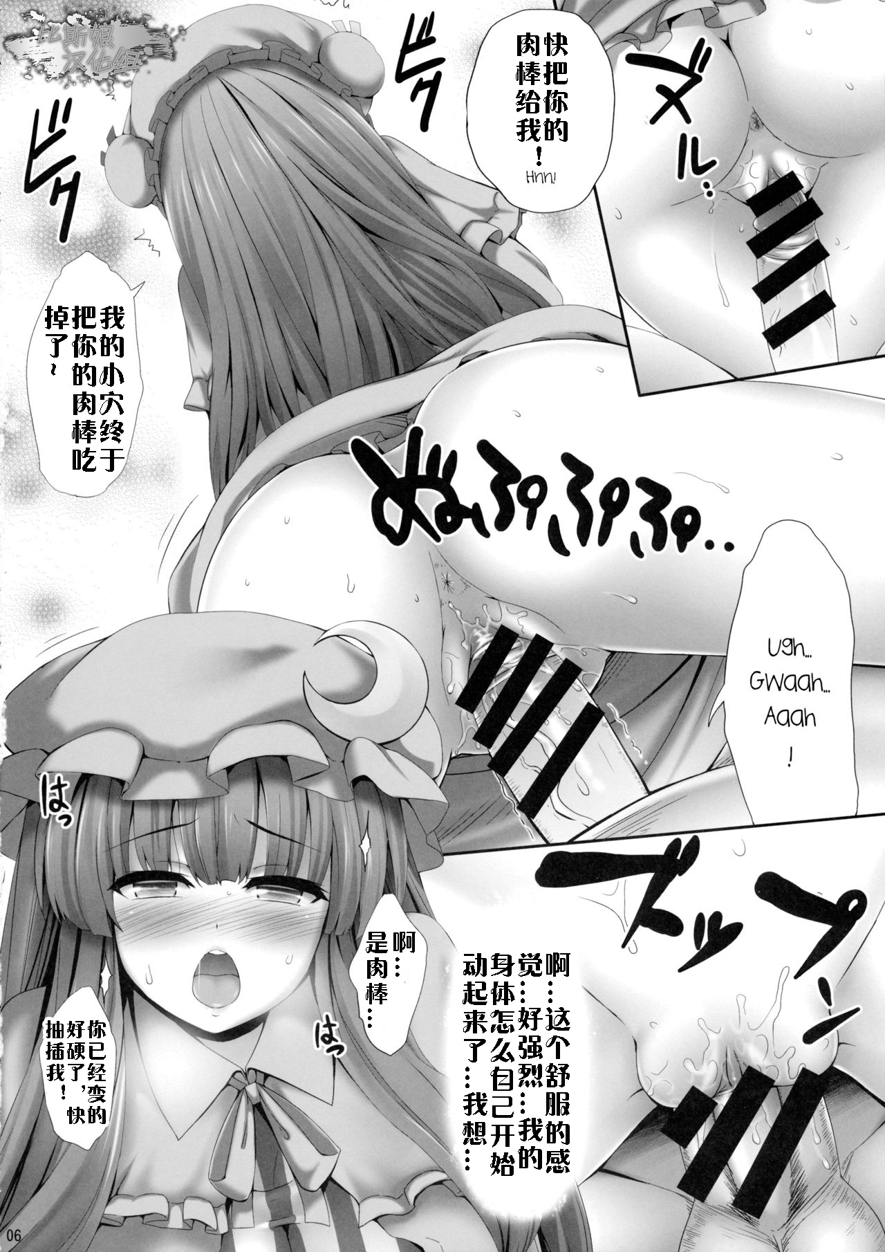 (C89) [Fukutsuu Okosu (Kaiou)] Kyonyuu Chara to Kashita Patchouli no Ero Hon (Touhou Project) [Chinese] [比斯娘汉化组] page 5 full