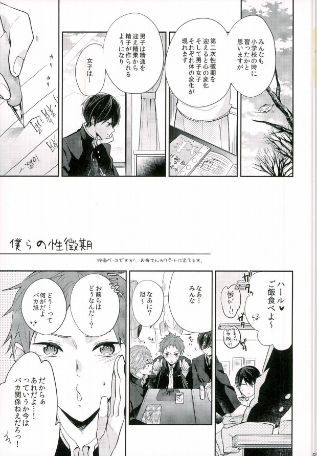 (C89) [CrashRush (Gesshi)] Bokura no seichouki (High☆Speed! Free! Starting Days) page 2 full