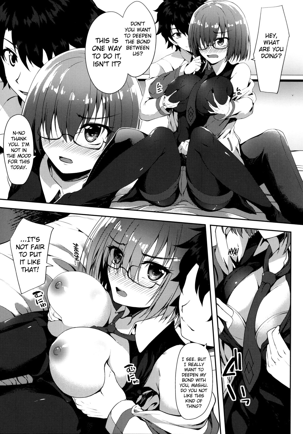 (COMIC1☆11) [Mugen@WORKS (Akiduki Akina)] Kizuna Level Nante Kankeinai desu (Fate/Grand Order) [English] [biribiri] page 8 full