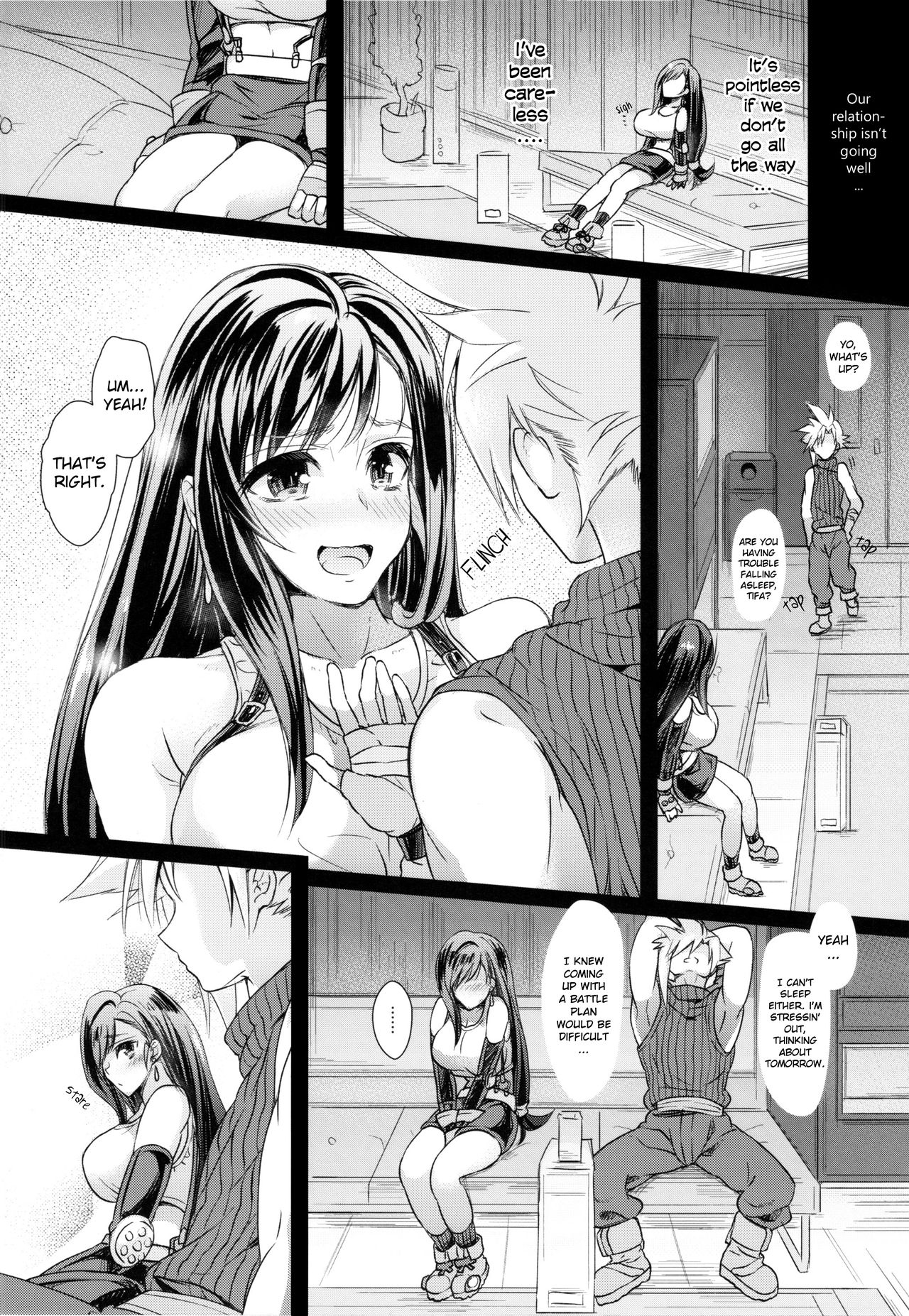 (Futaket 12) [Samurai Ninja GREENTEA] Futanari Doutei Tifa San -Junjou- Inran Mesuchinpo Kairaku Ochi + Paper (Final Fantasy VII) [English] [Manab&] page 6 full