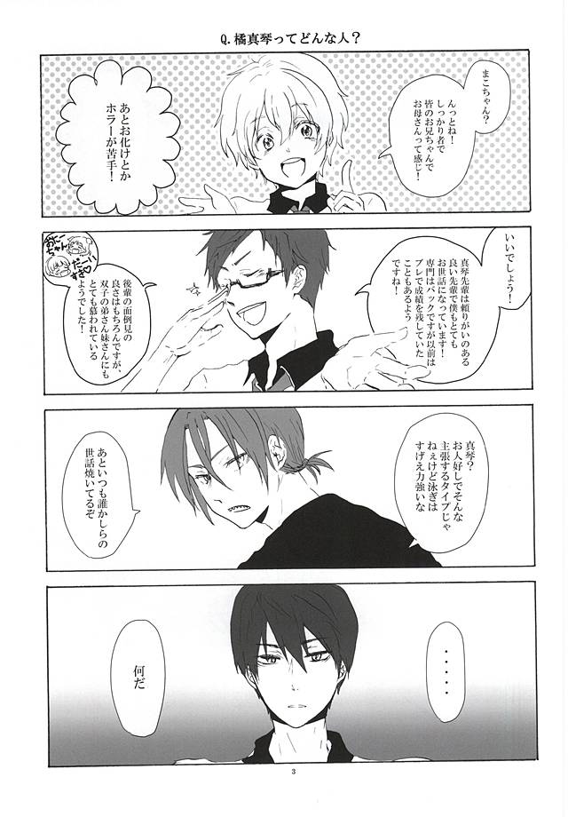 (Renai Shachuation 4) [Natsunoyono (Riku)] Sousuke-kun ni amaetai! (Free!) page 2 full