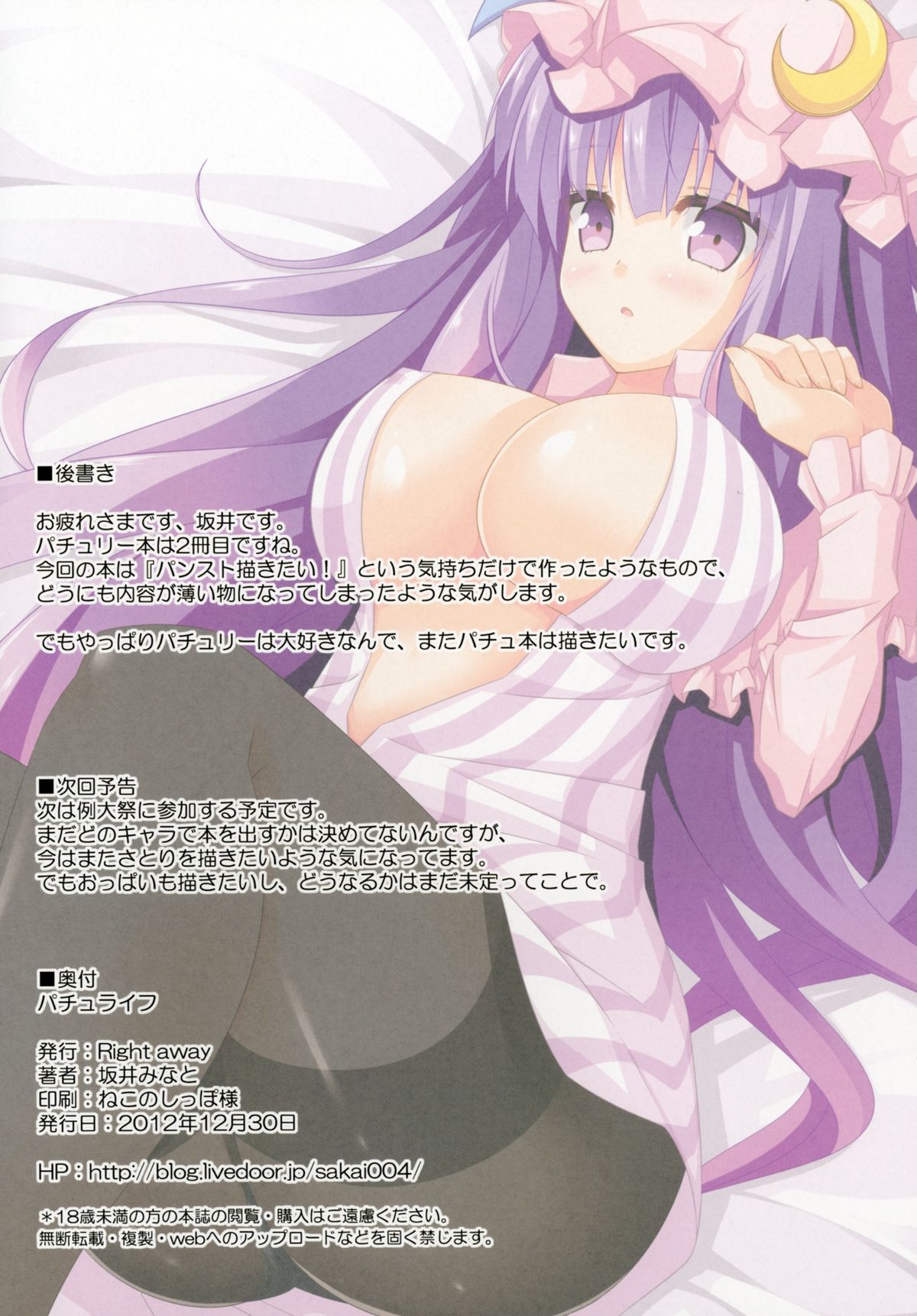 [Right away (Sakai Minato)] Patch Life (Touhou Project) [Digital] page 14 full