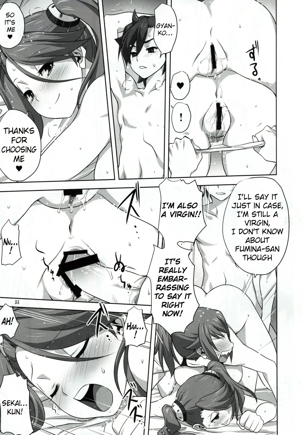 (C88) [Mitarashi Club (Mitarashi Kousei)] Try Fight! (Gundam Build Fighters Try) [English] [obsoletezero] page 35 full