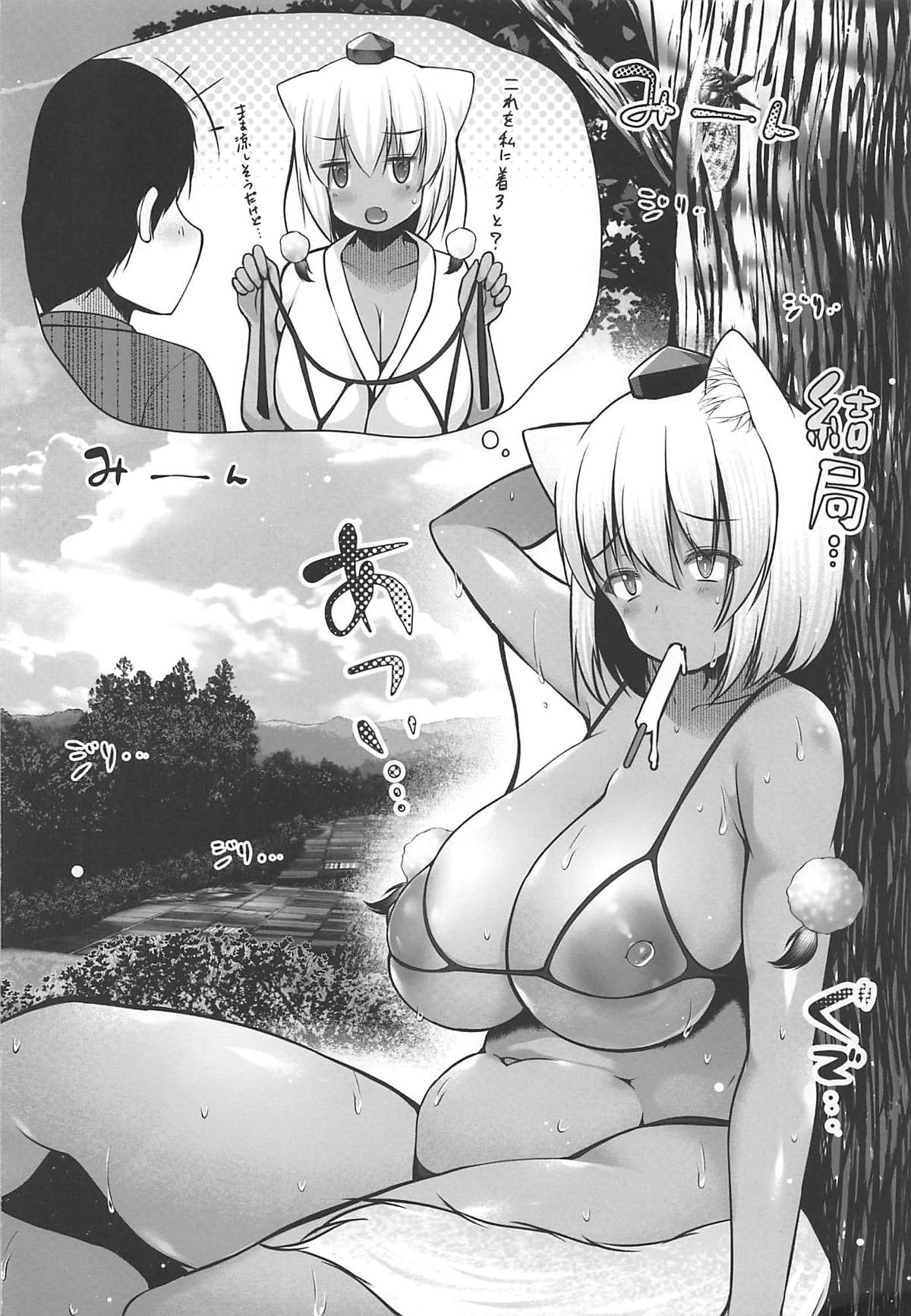 (C96) [Nyankoromochimochi (Kotoba Ai)] Momiji Onee-chan to Yarimakutta Natsu no Omoide (Touhou Project) page 3 full