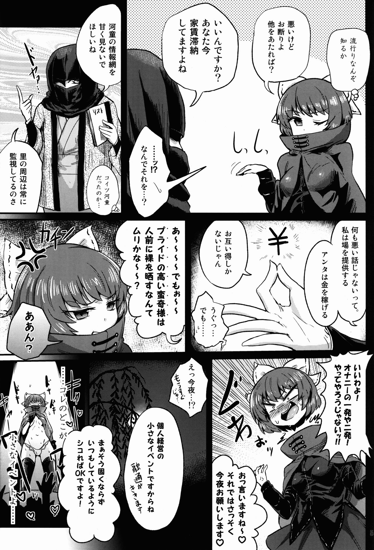 (Shuuki Reitaisai 3) [Konnyaku Nabe (magifuro Konnyaku)] Yanagi no Shita no Futanari Onanie Show (Touhou Project) page 5 full