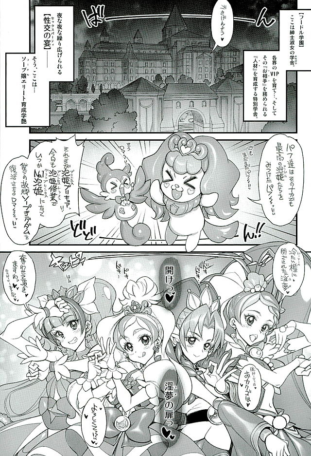 (C89) [Kashiwa-ya (Hiyo Hiyo)] Prostitute Precure (Go! Princess PreCure) page 3 full