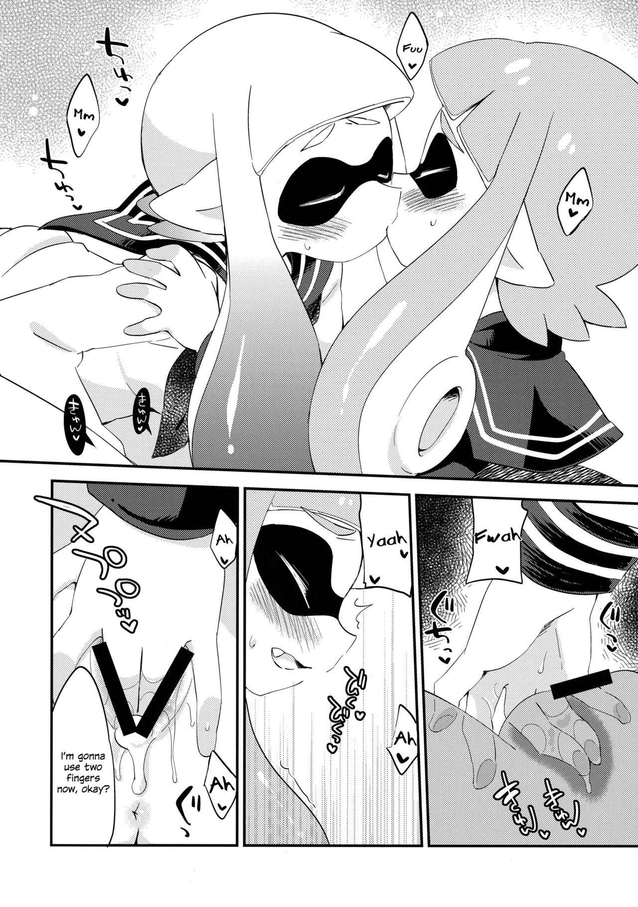 (C89) [Colomonyu (Eromame)] Yuri Ika Gachi♥cchi - Lemon to Milk | Super Lewd Yuri Squids - Lemon and Milk (Splatoon) [English] page 15 full