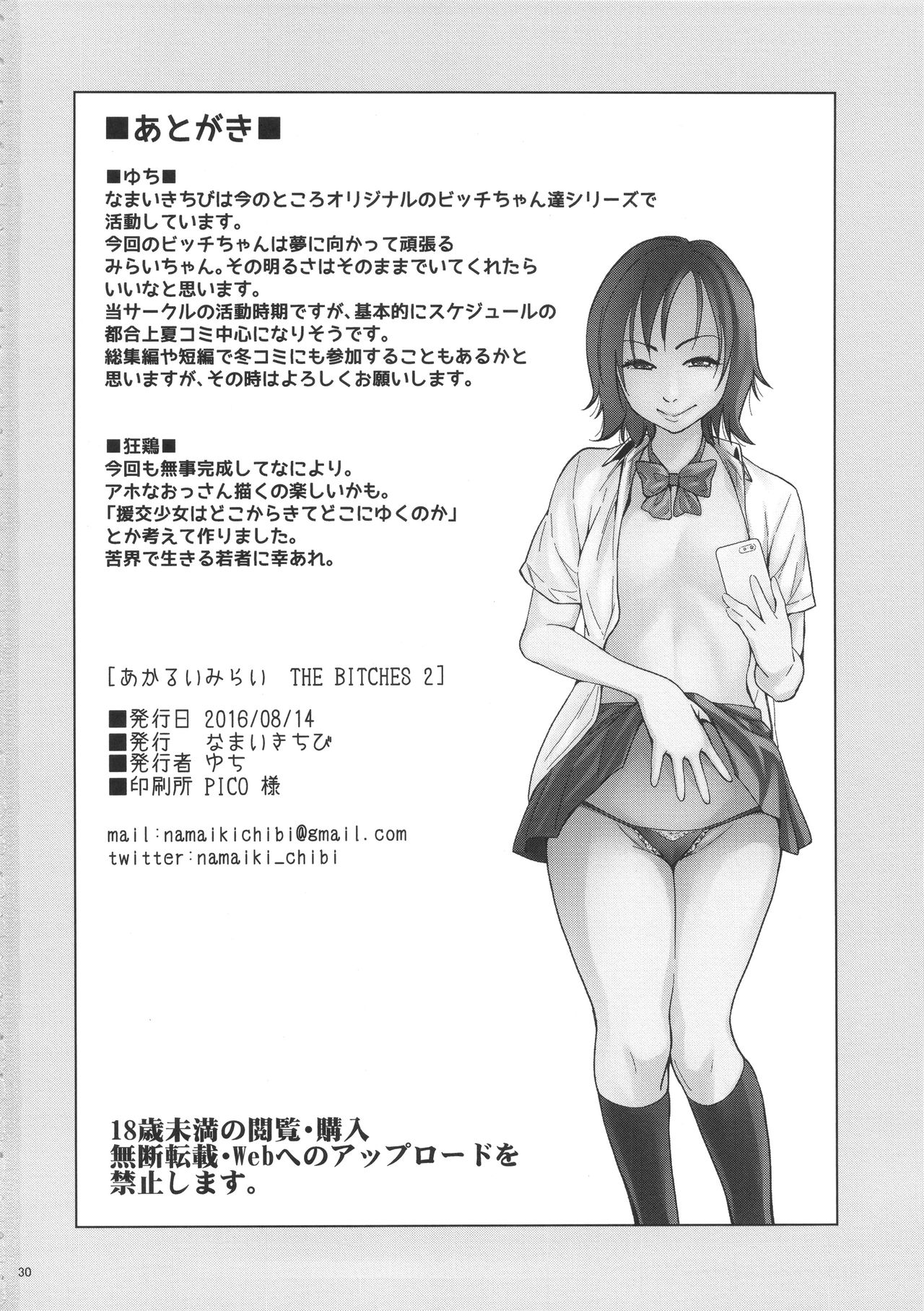 (C90) [Namaikichibi (Yuchi, Kyoukei)] Akarui Mirai THE BITCHES 2 page 29 full