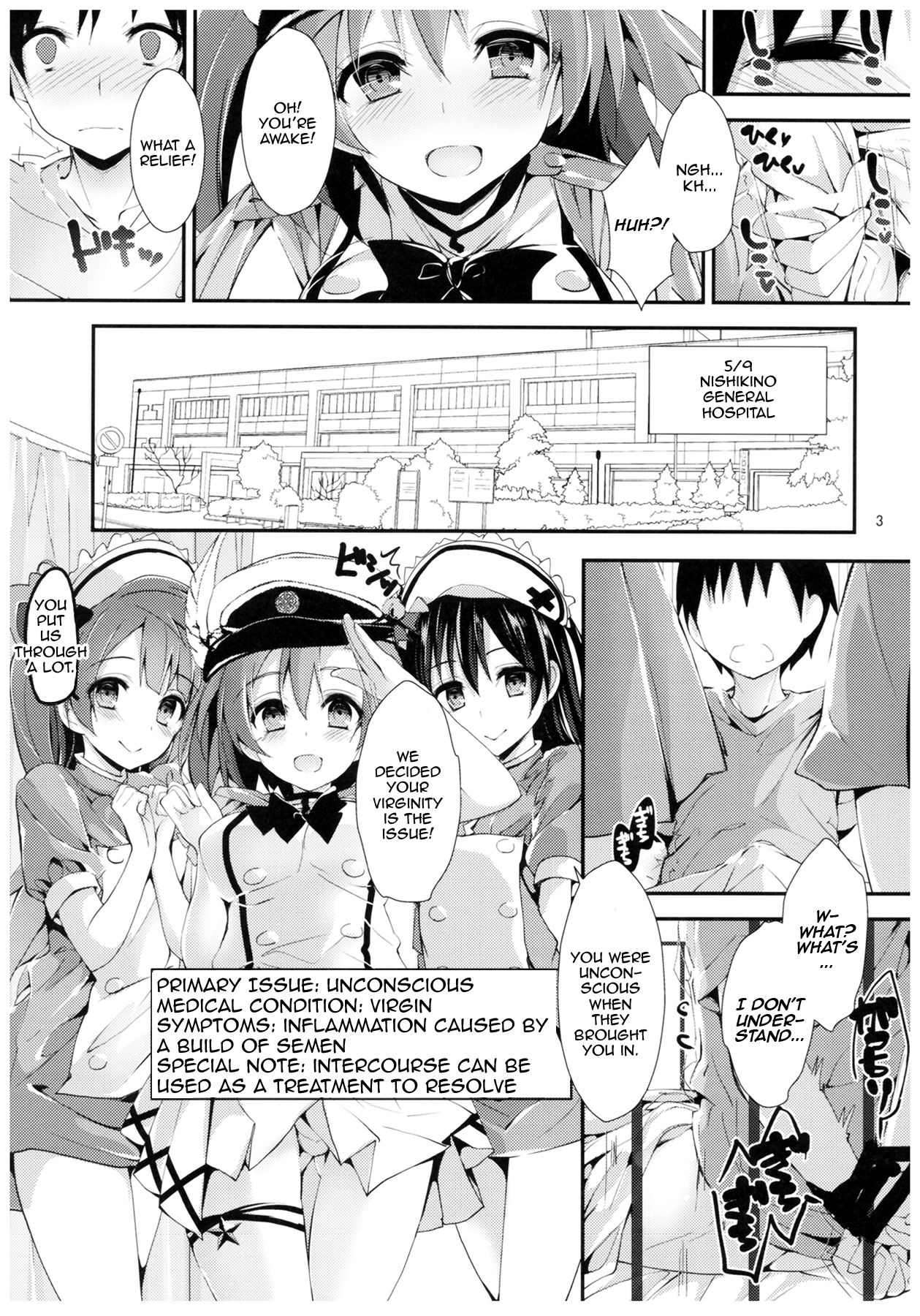 (COMIC1☆11) [Yagisaki Ginza (Yagami Shuuichi)] Nurse aid festa Vol. 2 (Love Live!) [English] [Zero Translations] page 2 full