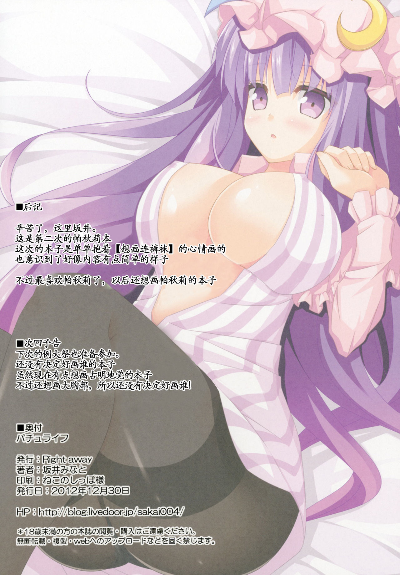 [Right away (Sakai Minato)] Patch Life (Touhou Project) [Chinese] [靴下汉化组] [Digital] page 14 full